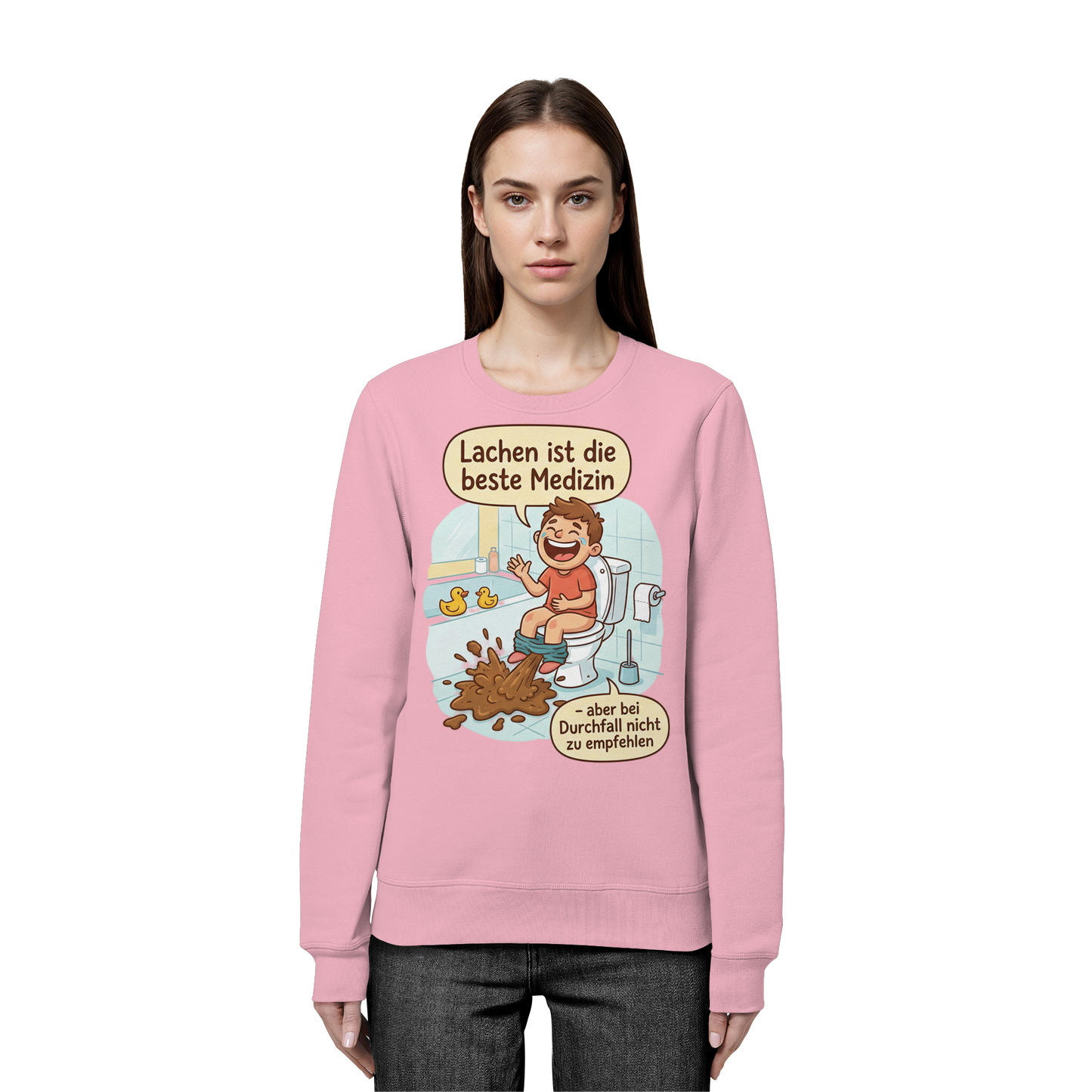 Lachen ist die beste Medizin - Medizinhumor - Organic Basic Unisex Sweatshirt
