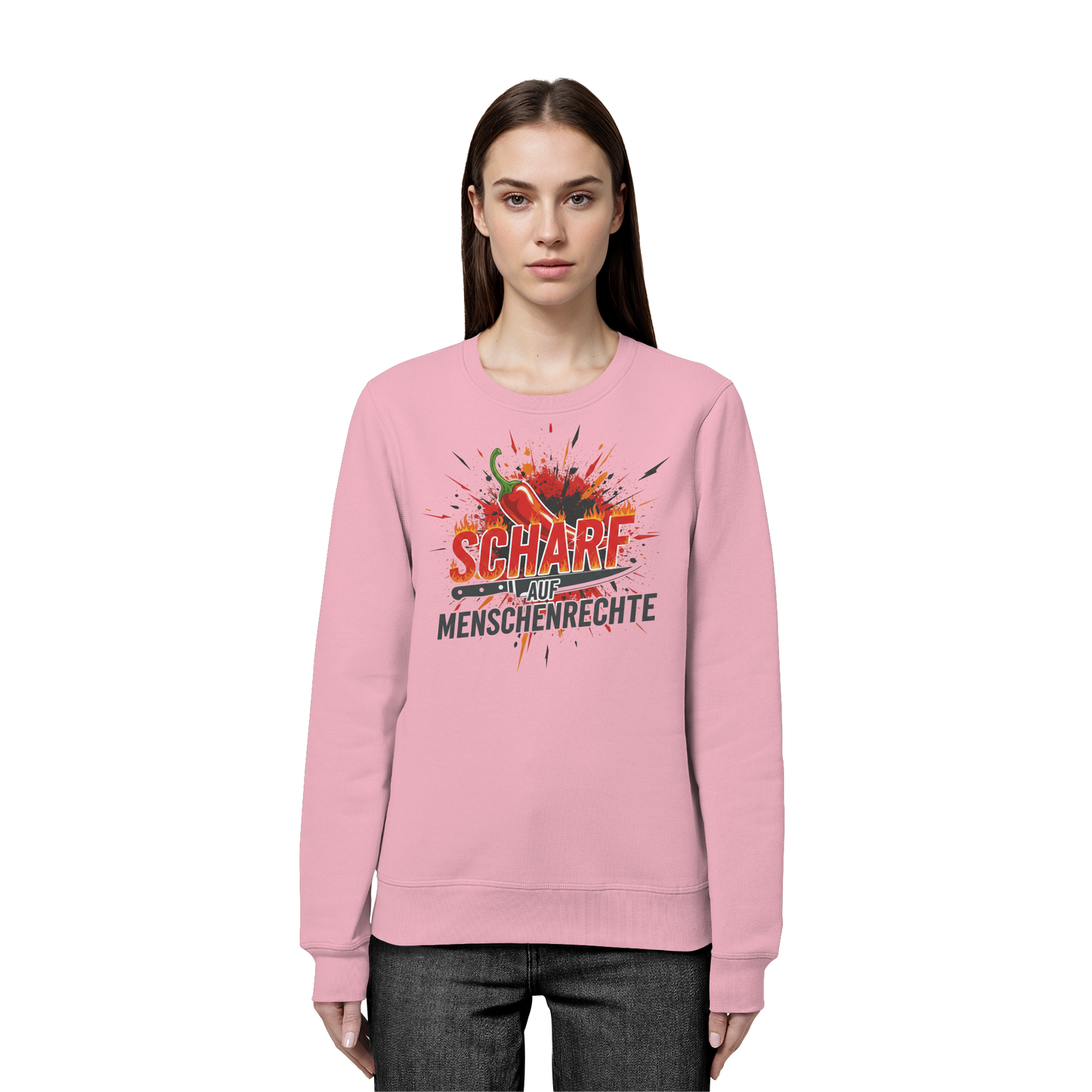 Scharf auf Menschenrechte - Demokratie - Organic Basic Unisex Sweatshirt
