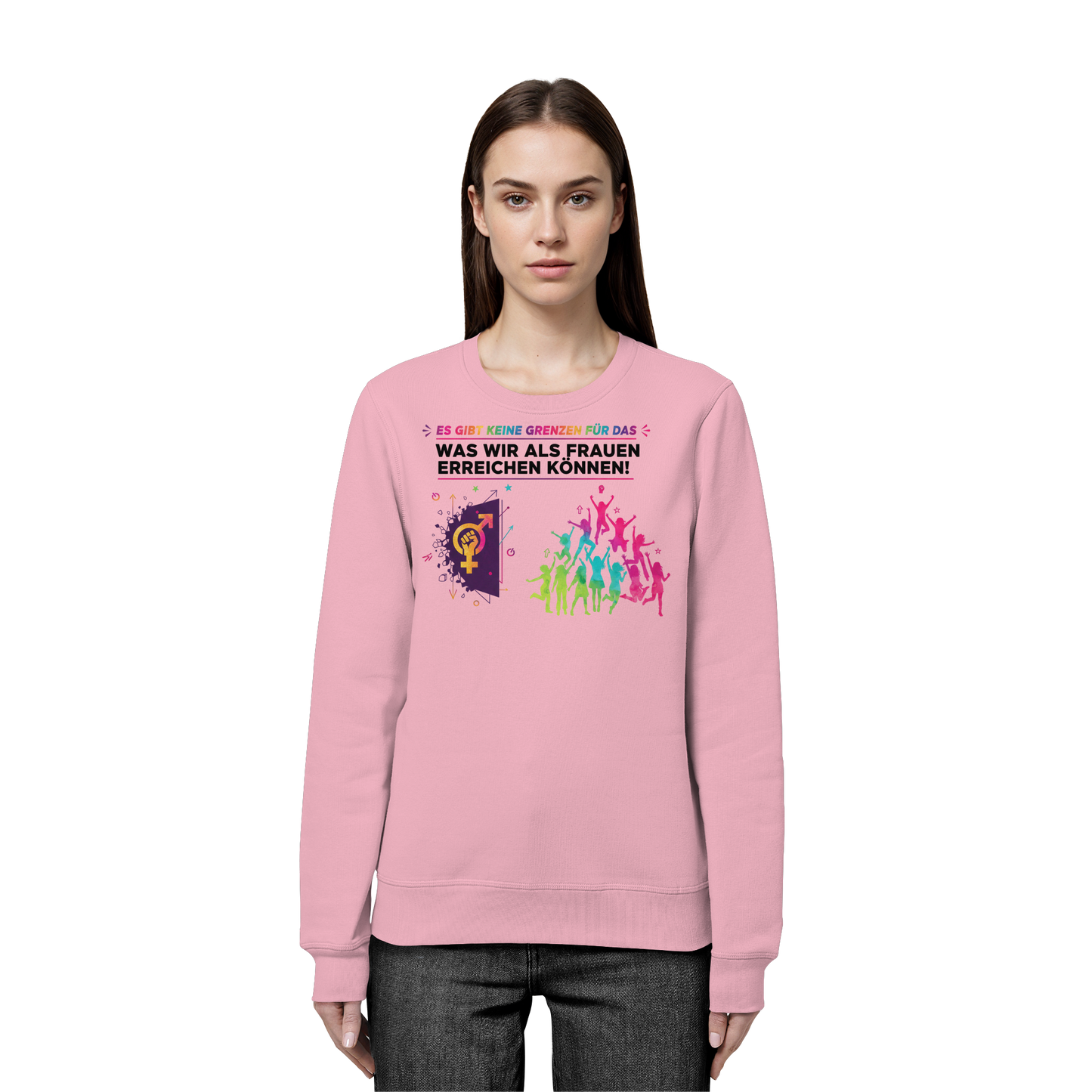 Es gibt keine Grenzen für das, was wir als Frauen erreichen können  - Frauenrechte - Organic Basic Unisex Sweatshirt