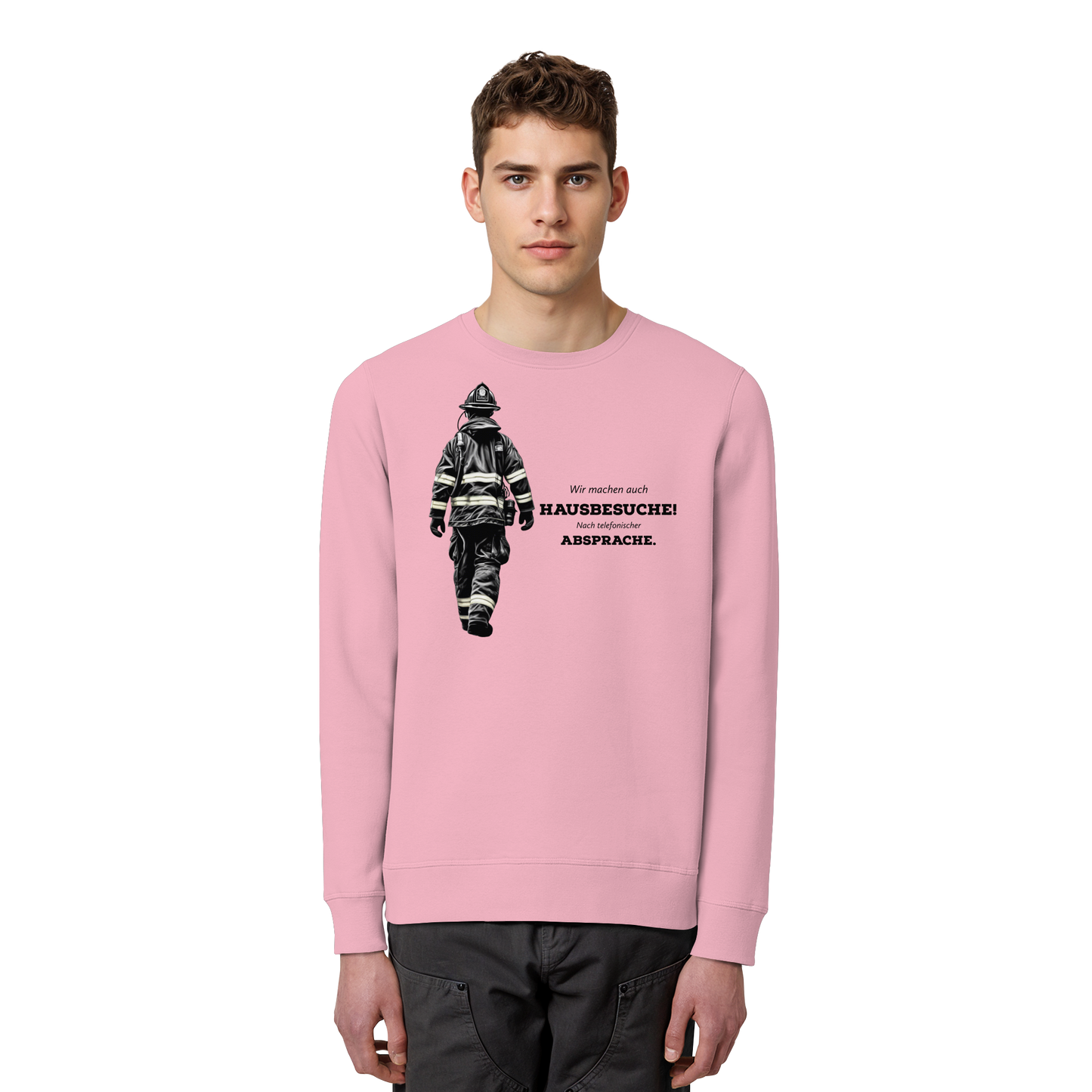 Wir machen auch Hausbesuche! Nach telefonischer Absprache. - Feuerwehr - Organic Basic Unisex Sweatshirt