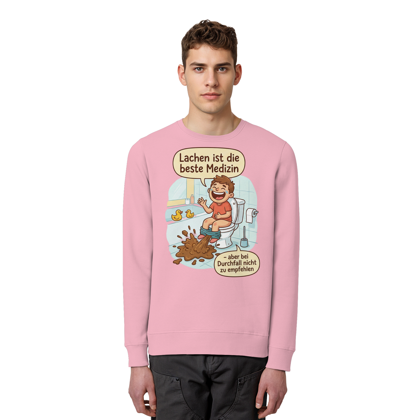 Lachen ist die beste Medizin - Medizinhumor - Organic Basic Unisex Sweatshirt