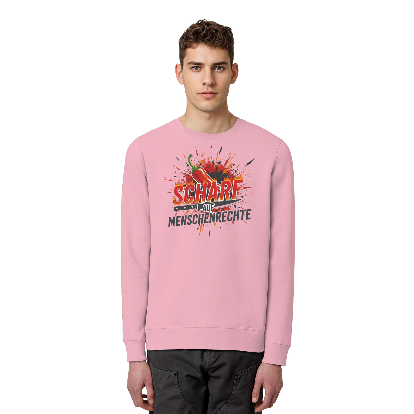 Scharf auf Menschenrechte - Demokratie - Organic Basic Unisex Sweatshirt