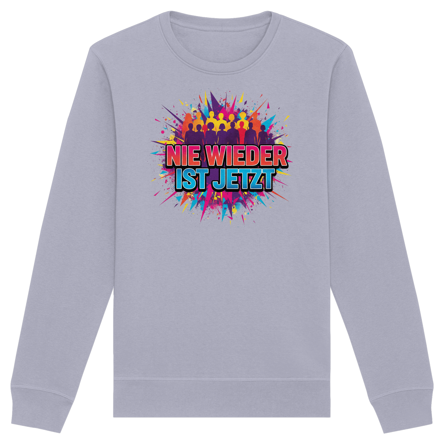 Nie wieder ist jetzt  (bunt) - Demokratie  - Organic Basic Unisex Sweatshirt