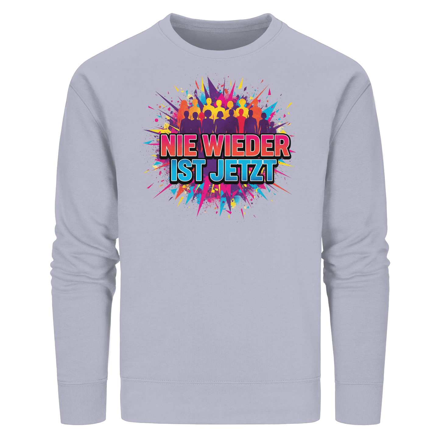 Nie wieder ist jetzt  (bunt) - Demokratie  - Organic Basic Unisex Sweatshirt