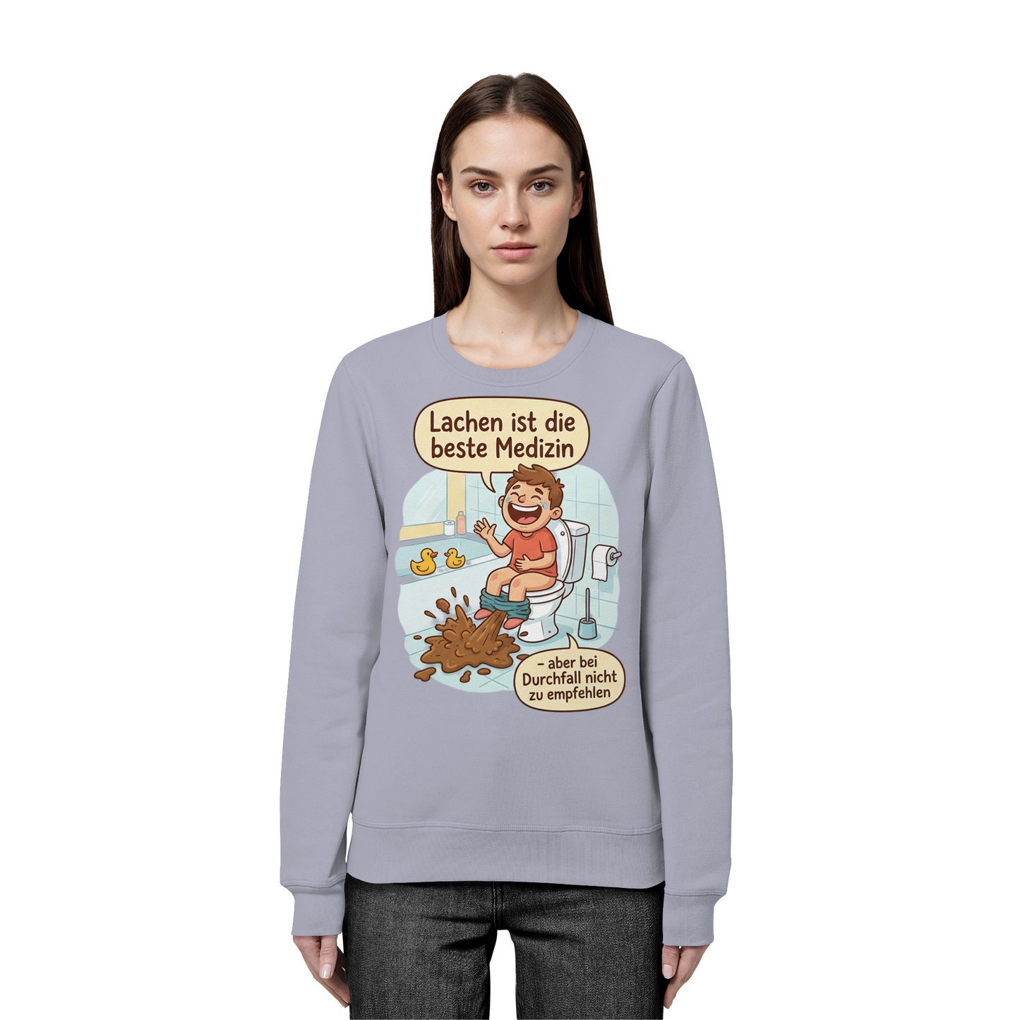Lachen ist die beste Medizin - Medizinhumor - Organic Basic Unisex Sweatshirt