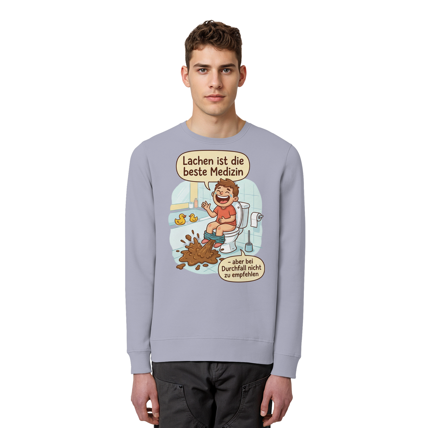 Lachen ist die beste Medizin - Medizinhumor - Organic Basic Unisex Sweatshirt
