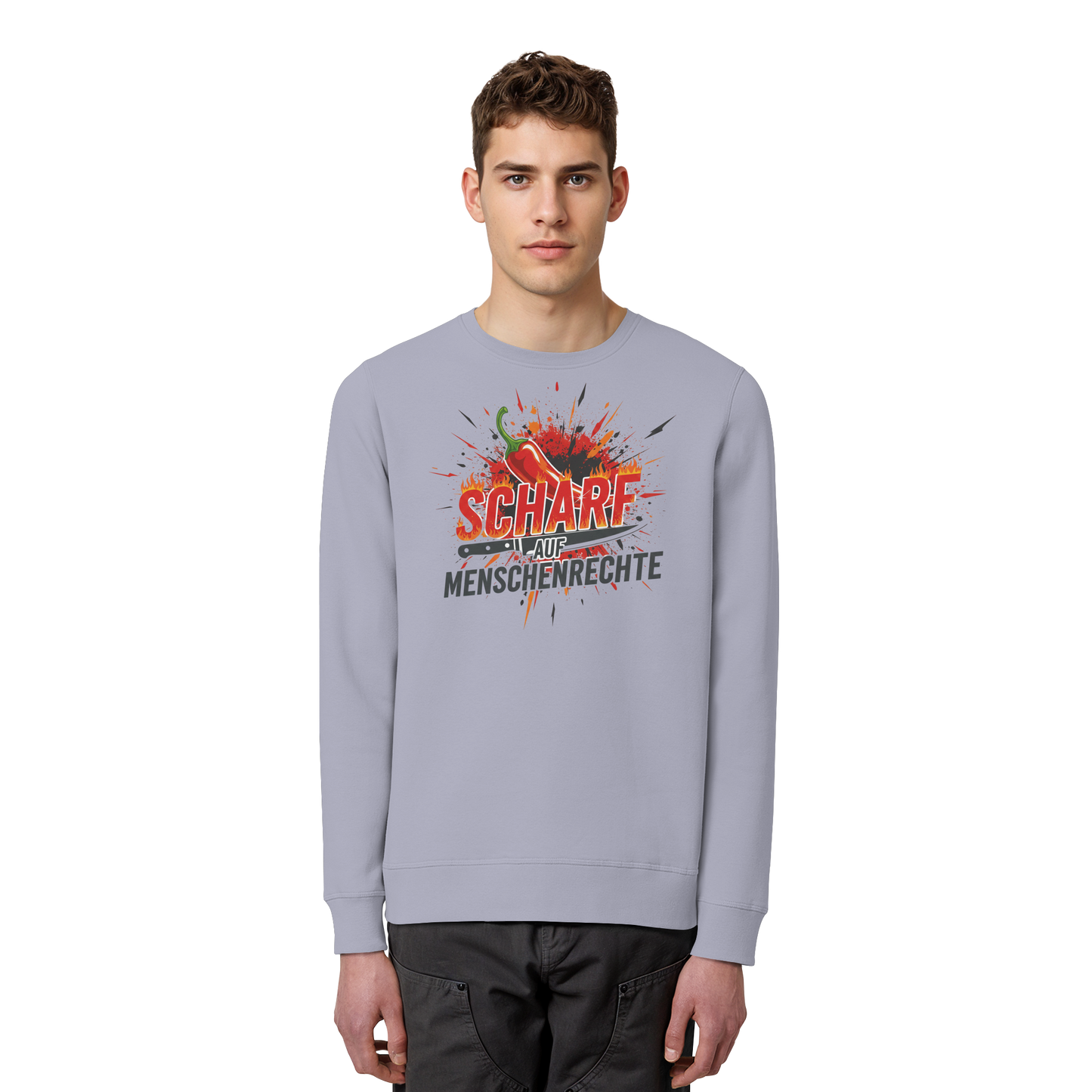 Scharf auf Menschenrechte - Demokratie - Organic Basic Unisex Sweatshirt