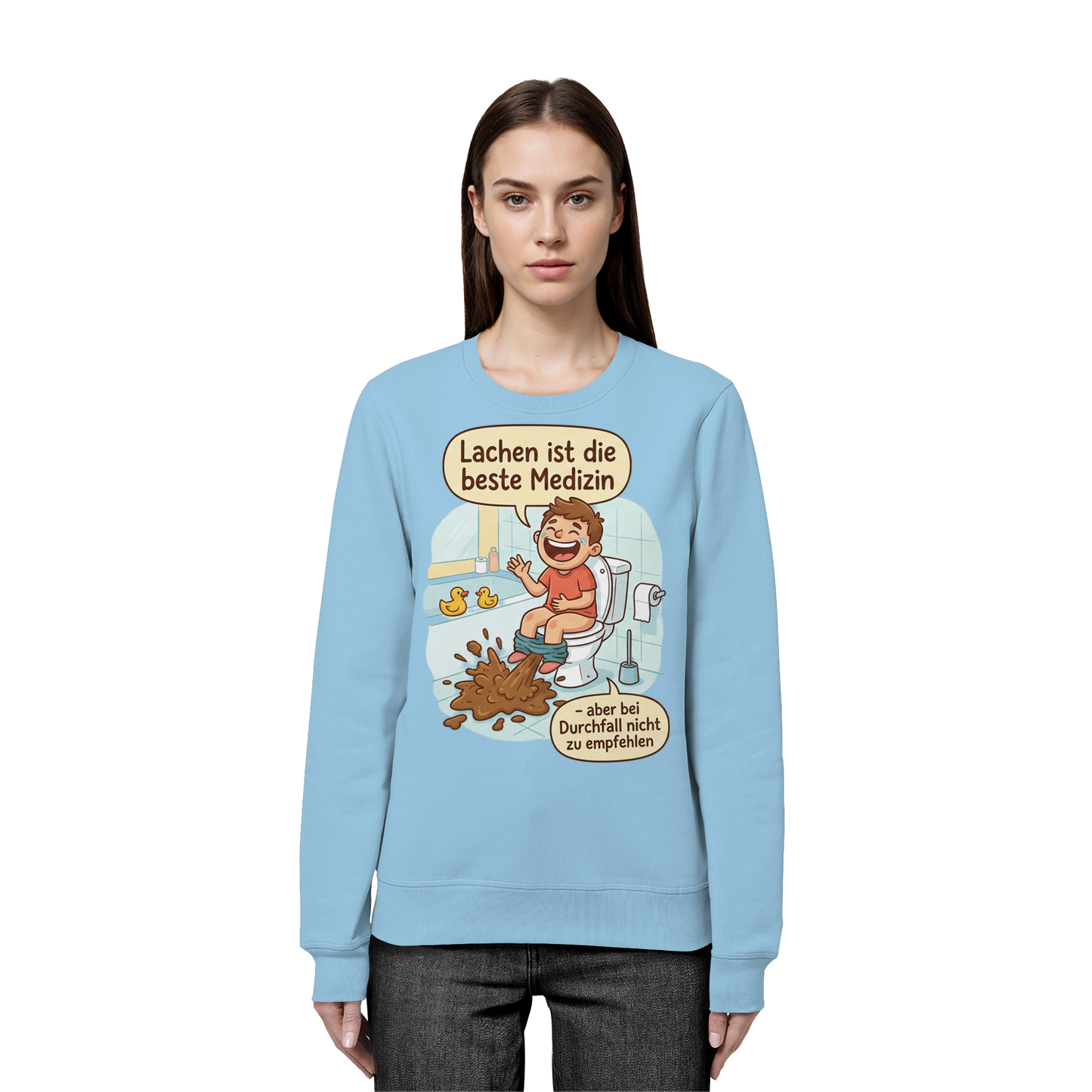Lachen ist die beste Medizin - Medizinhumor - Organic Basic Unisex Sweatshirt