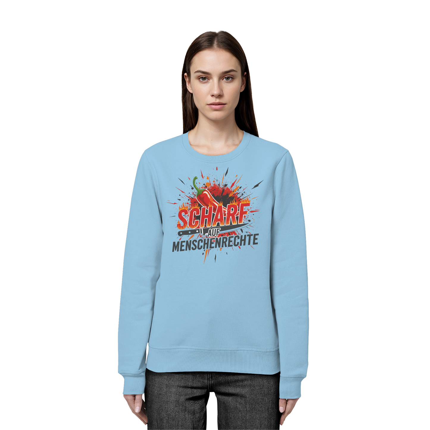 Scharf auf Menschenrechte - Demokratie - Organic Basic Unisex Sweatshirt