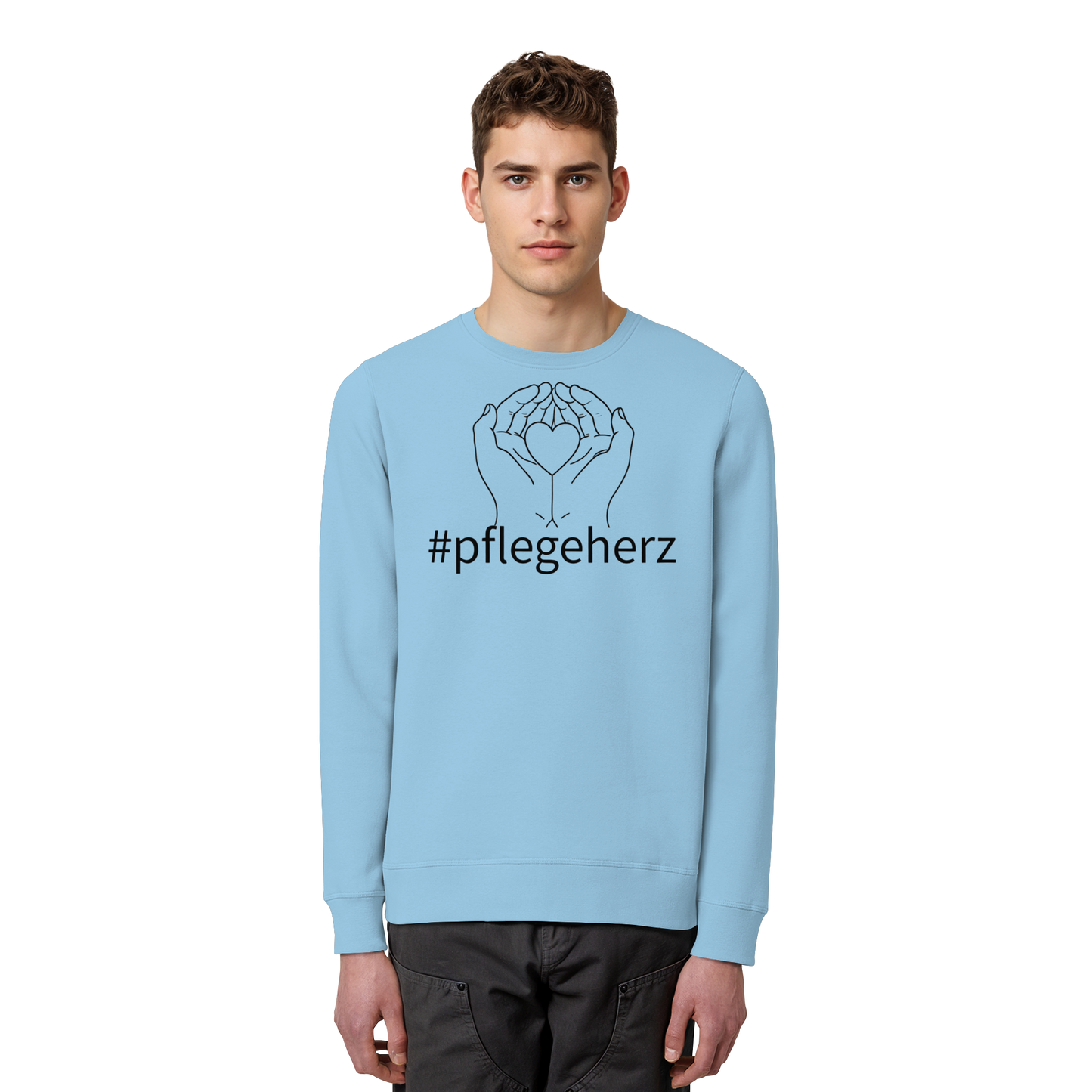 #pflegeherz - Pflegekraft - Organic Basic Unisex Sweatshirt