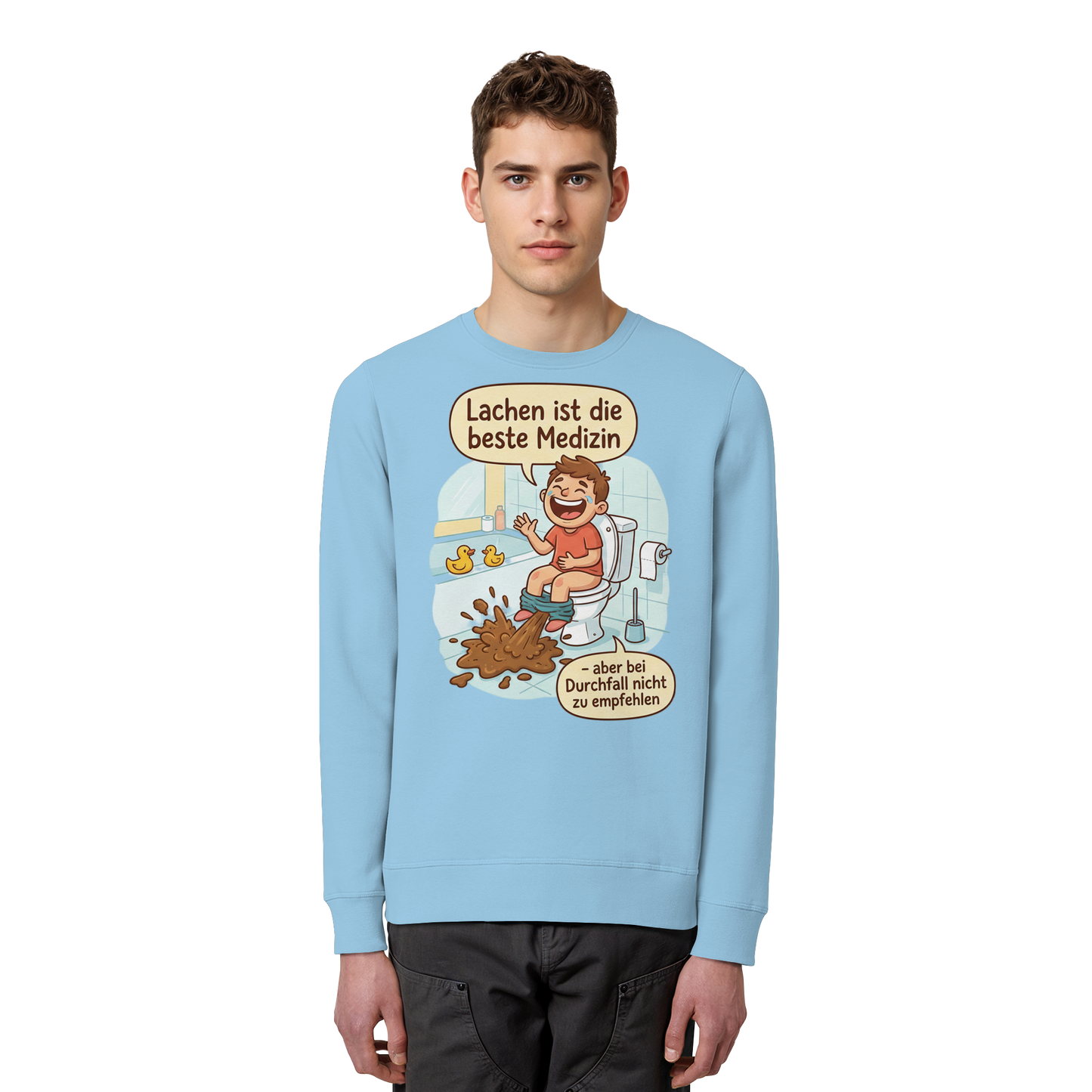 Lachen ist die beste Medizin - Medizinhumor - Organic Basic Unisex Sweatshirt