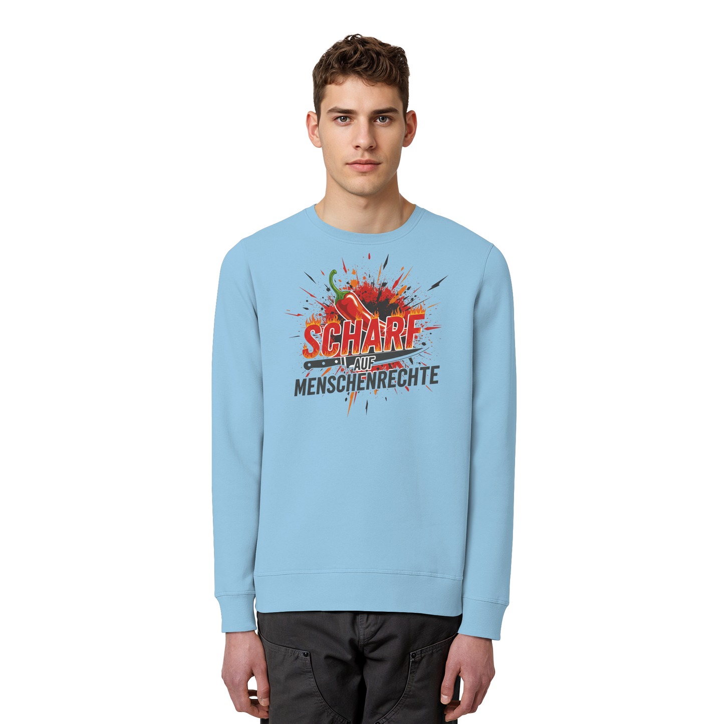 Scharf auf Menschenrechte - Demokratie - Organic Basic Unisex Sweatshirt