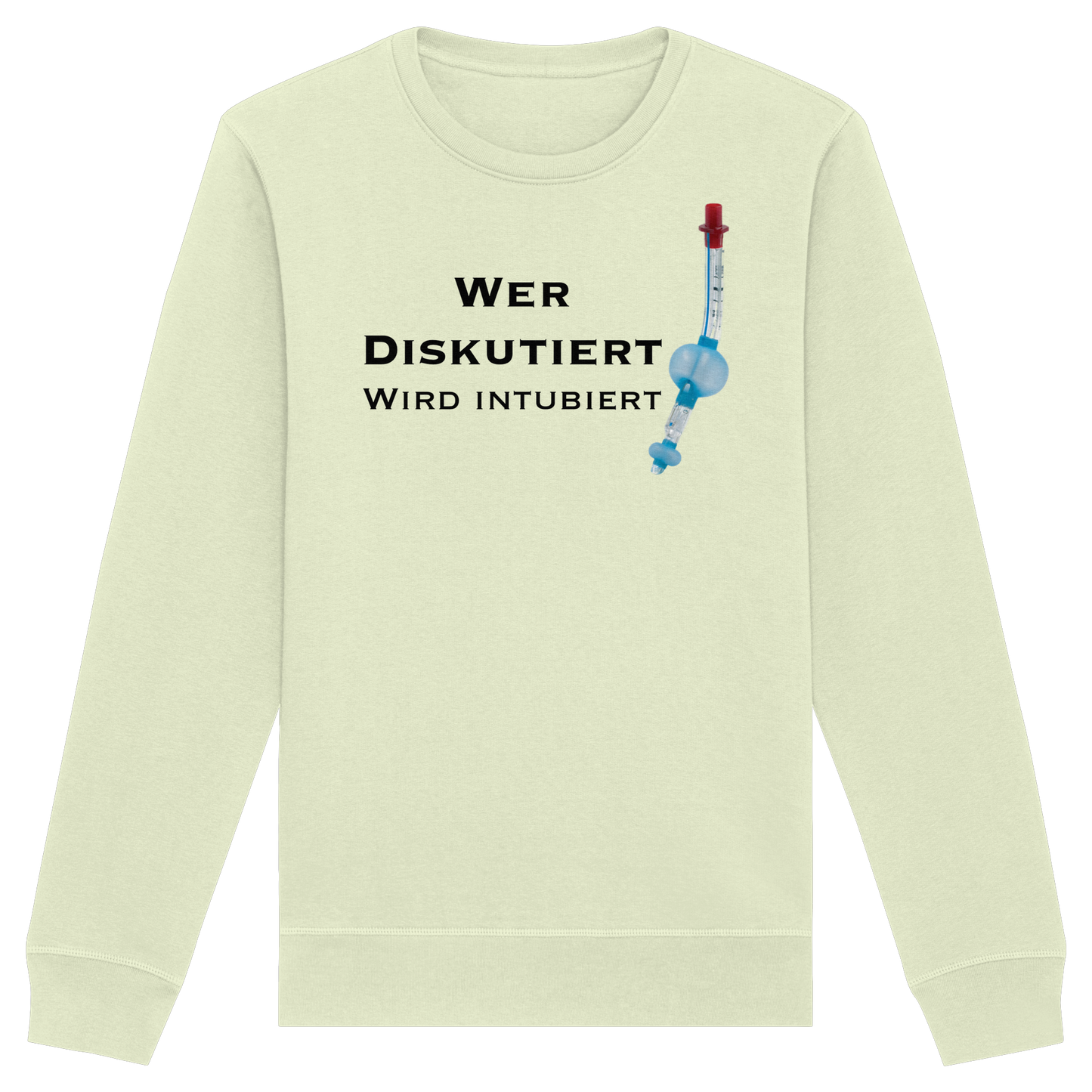 Wer diskutiert wird intubiert - Medizinhumor - Organic Basic Unisex Sweatshirt