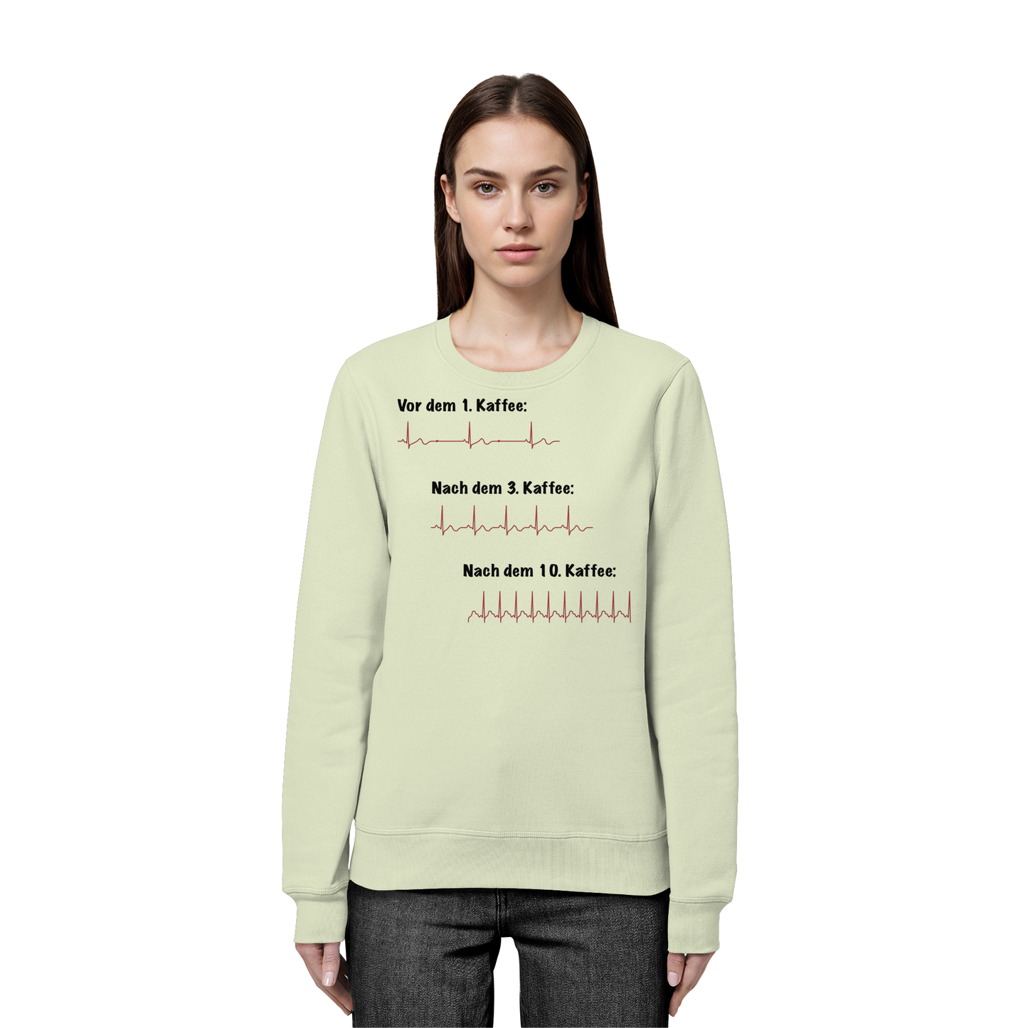 Auswirkungen vom Kaffee aufs EKG - Medizinhumor - Organic Basic Unisex Sweatshirt