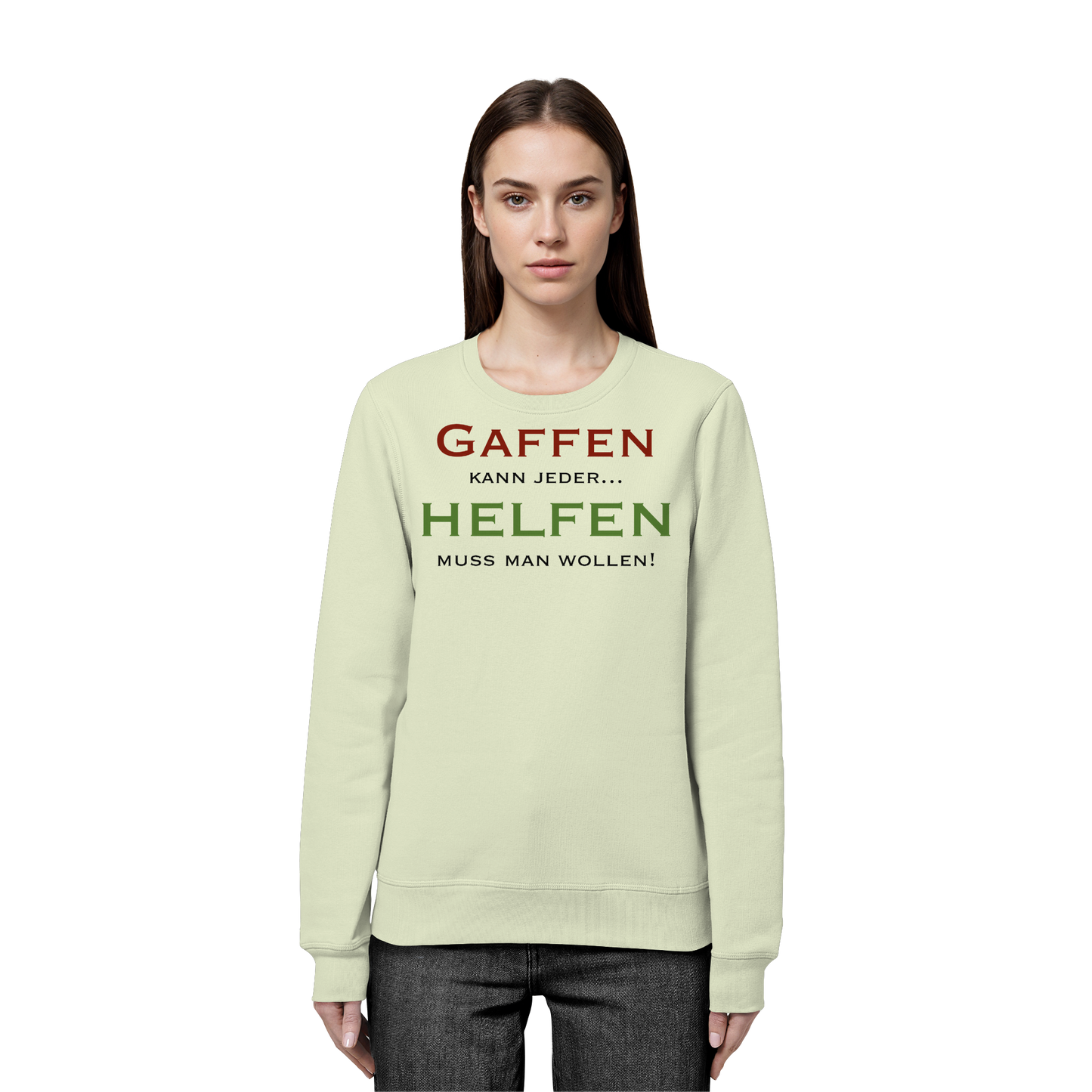 Gaffen kann jeder... HELFEN muss man wollen! - Rettungsdienst - Organic Basic Unisex Sweatshirt