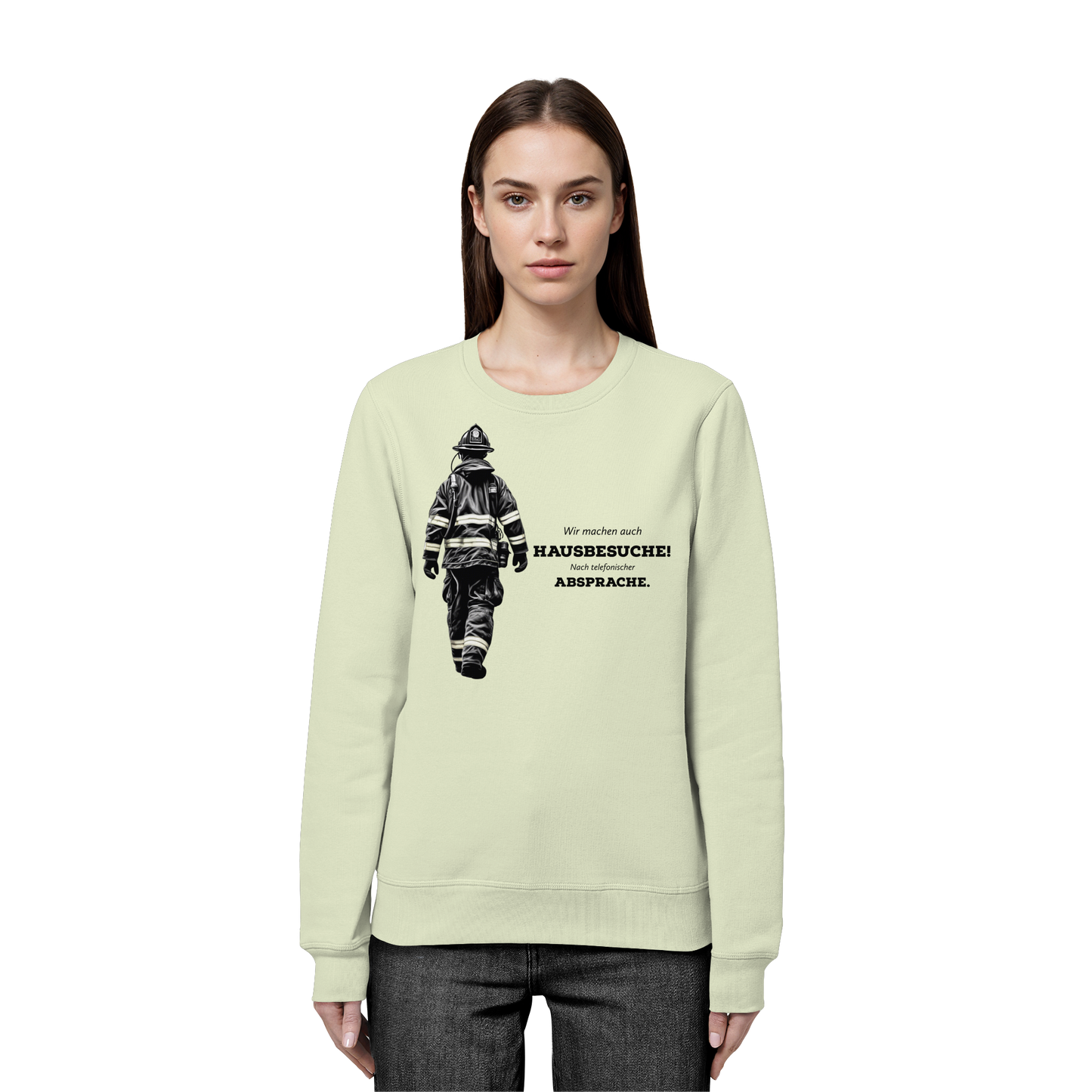 Wir machen auch Hausbesuche! Nach telefonischer Absprache. - Feuerwehr - Organic Basic Unisex Sweatshirt