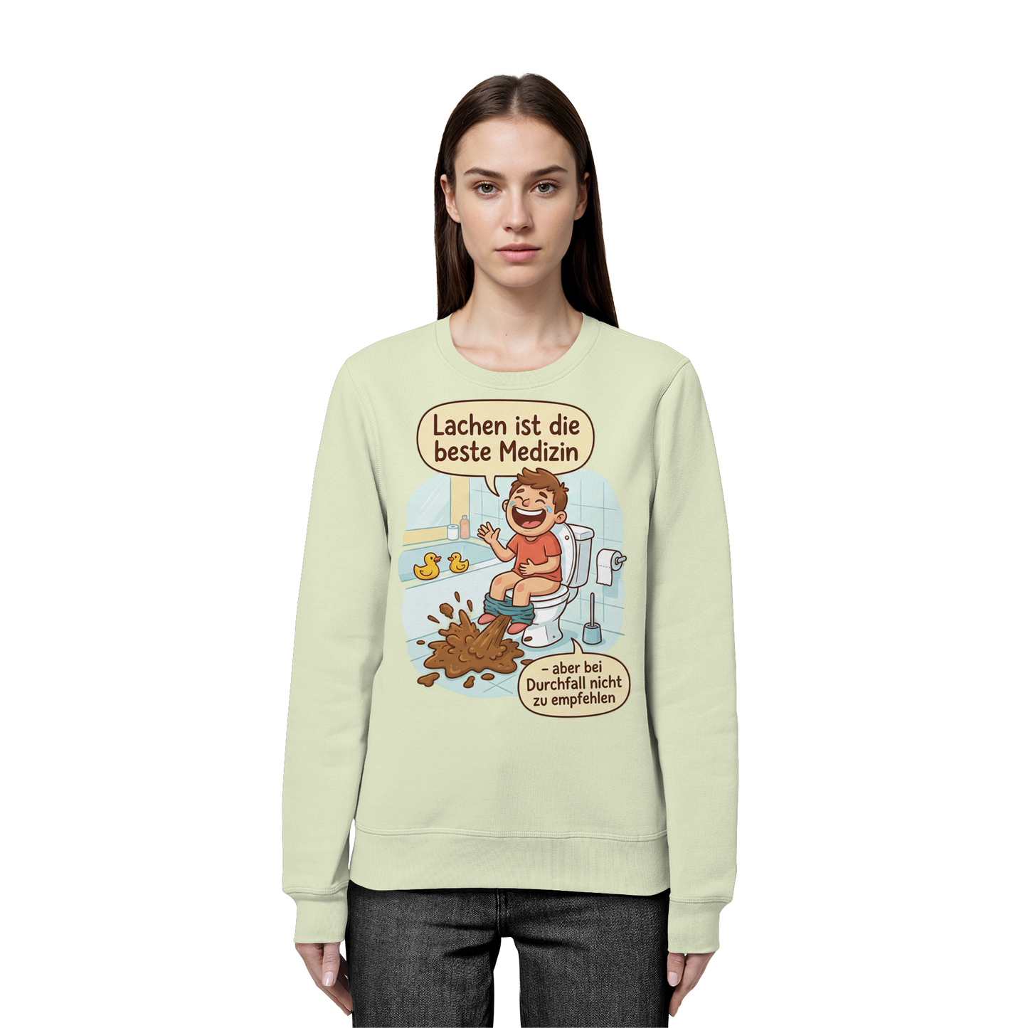 Lachen ist die beste Medizin - Medizinhumor - Organic Basic Unisex Sweatshirt