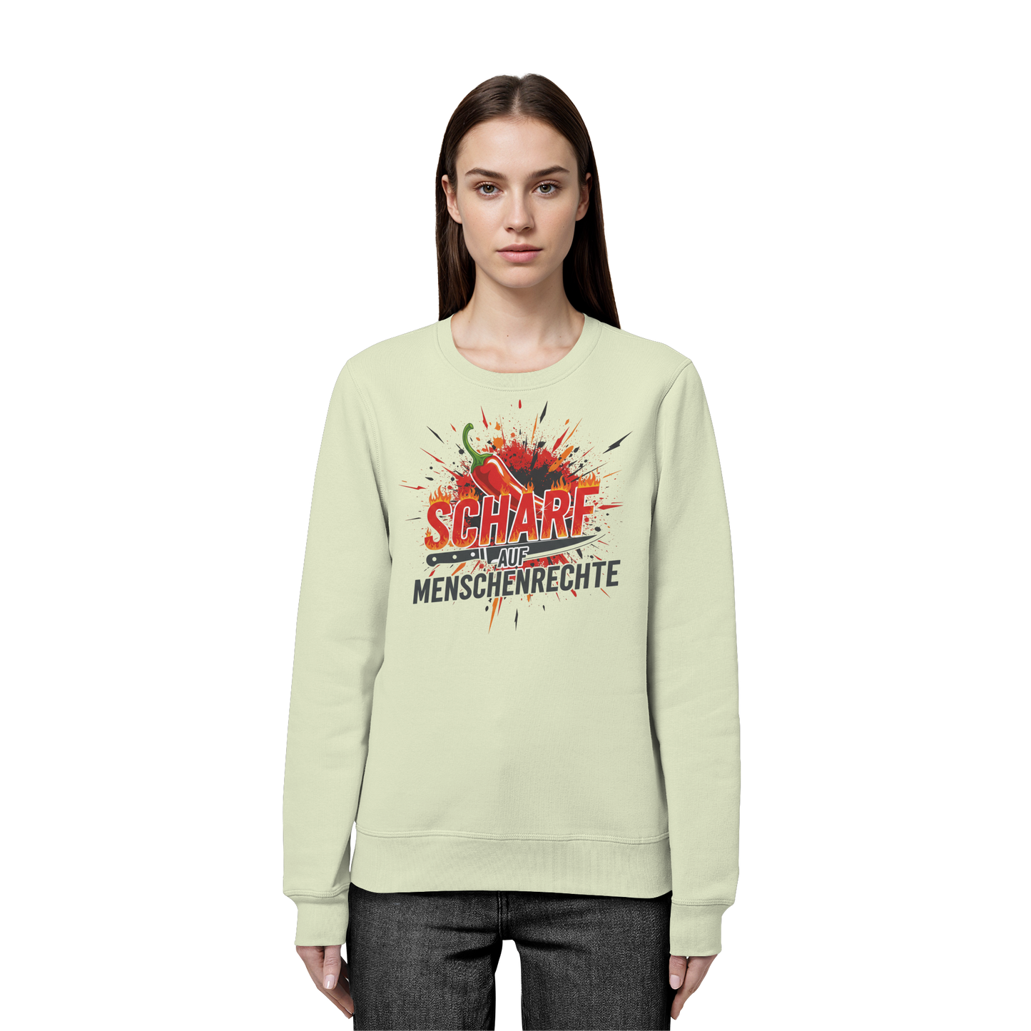Scharf auf Menschenrechte - Demokratie - Organic Basic Unisex Sweatshirt