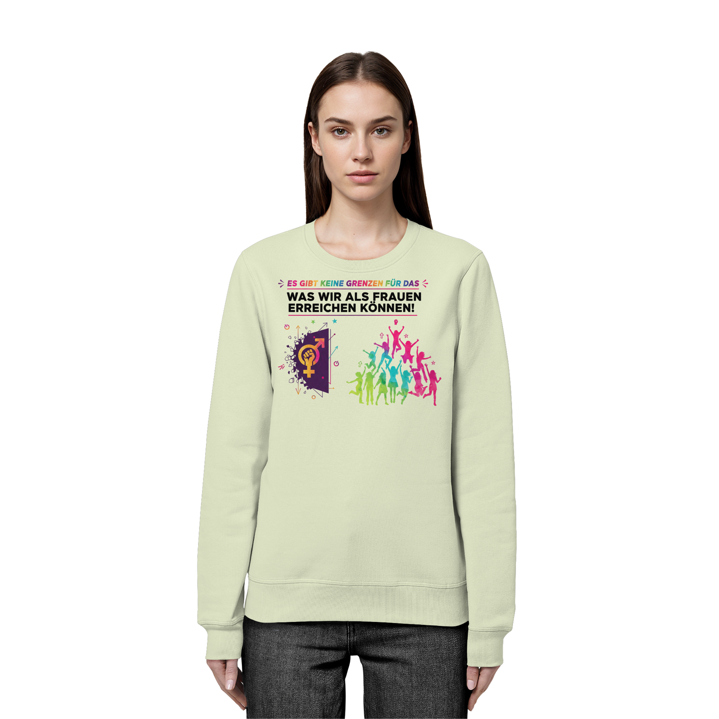 Es gibt keine Grenzen für das, was wir als Frauen erreichen können  - Frauenrechte - Organic Basic Unisex Sweatshirt