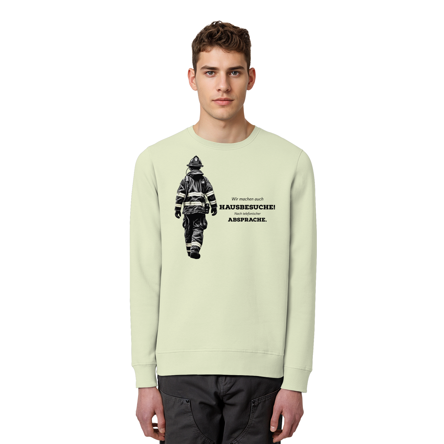 Wir machen auch Hausbesuche! Nach telefonischer Absprache. - Feuerwehr - Organic Basic Unisex Sweatshirt
