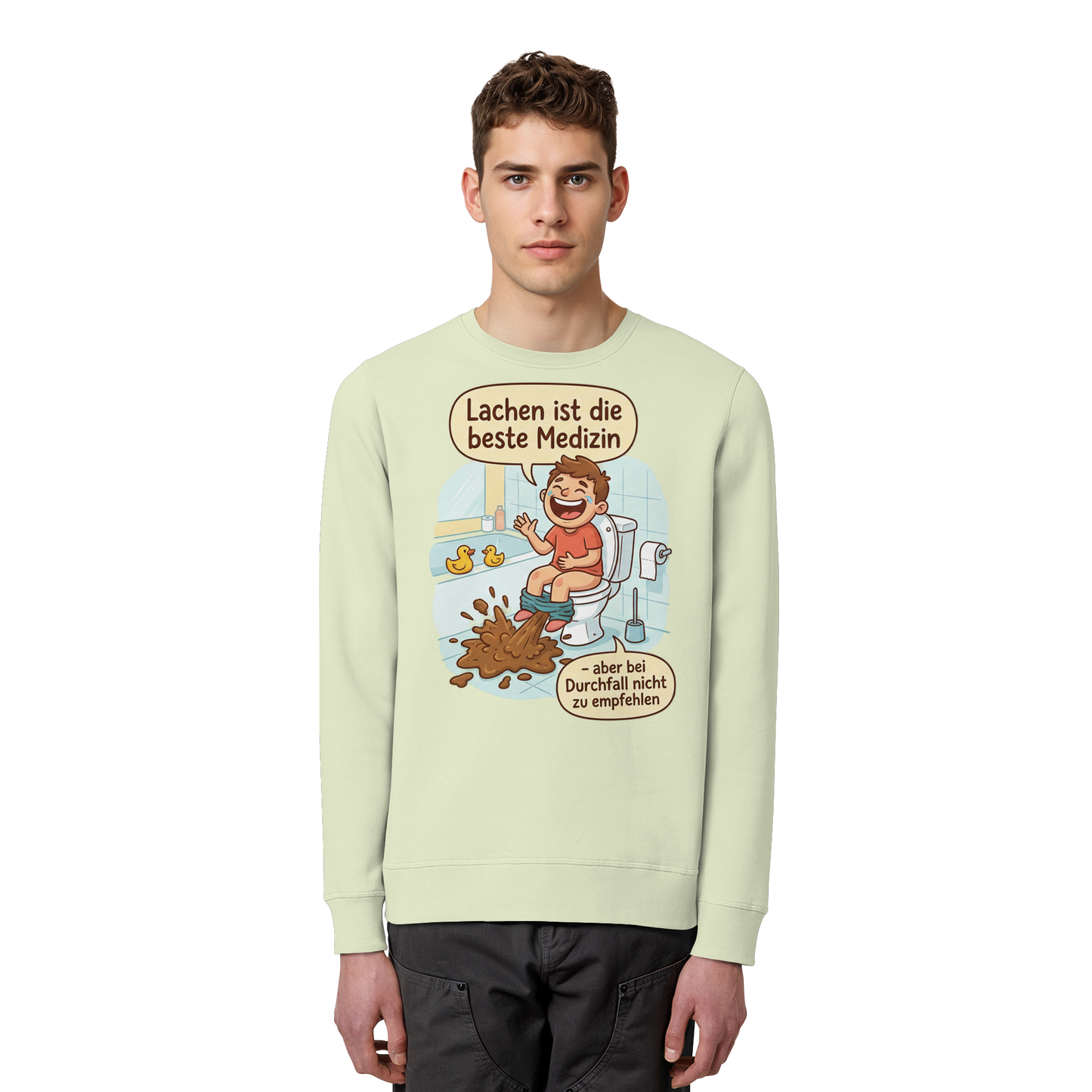 Lachen ist die beste Medizin - Medizinhumor - Organic Basic Unisex Sweatshirt