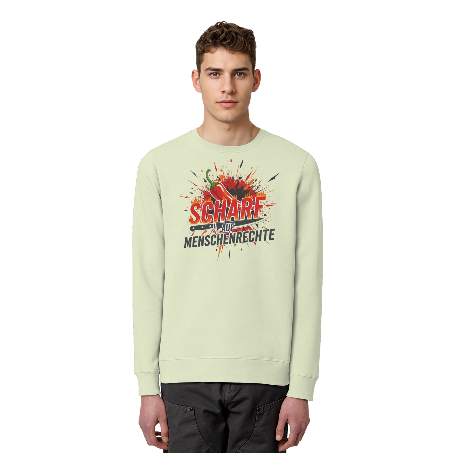 Scharf auf Menschenrechte - Demokratie - Organic Basic Unisex Sweatshirt