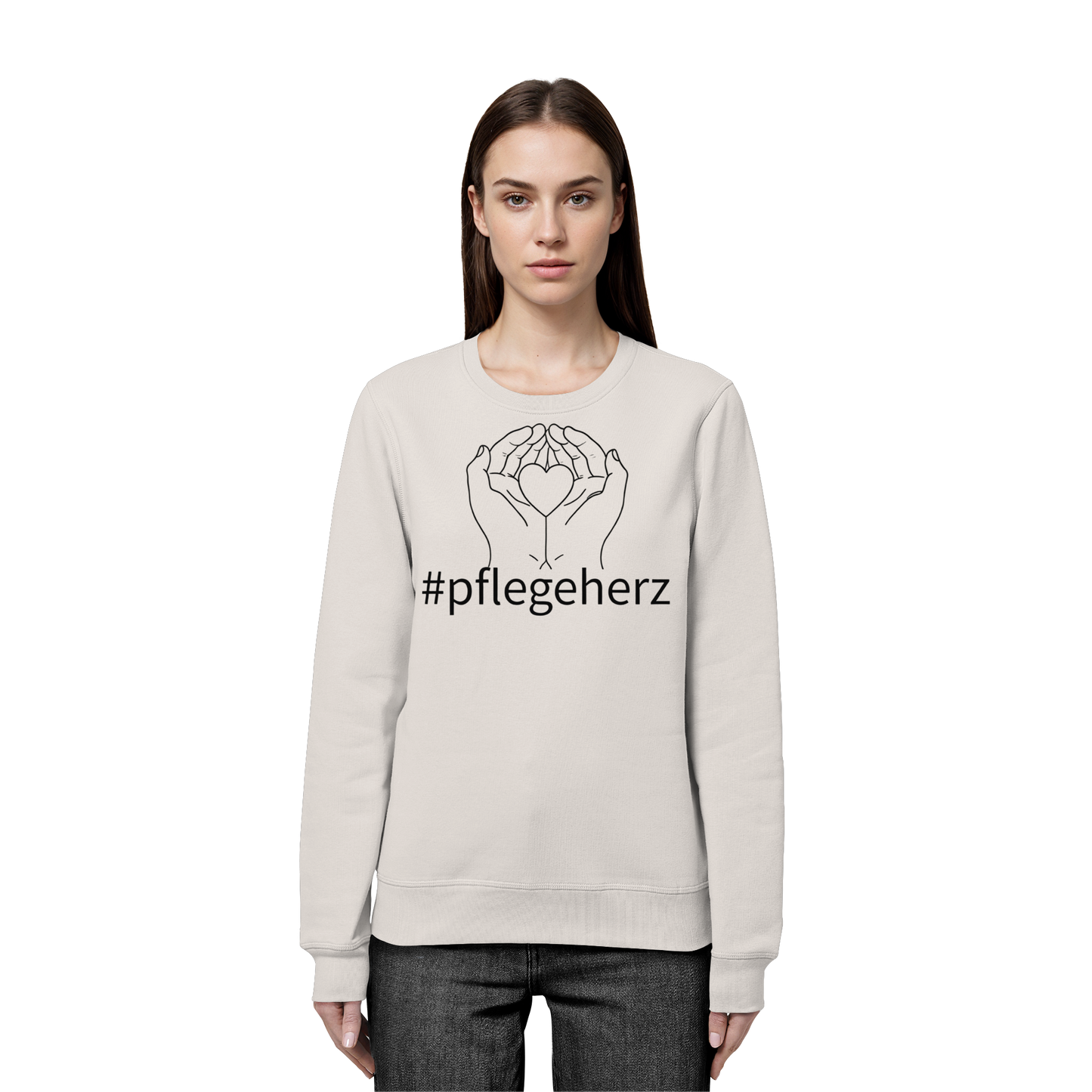 #pflegeherz - Pflegekraft - Organic Basic Unisex Sweatshirt