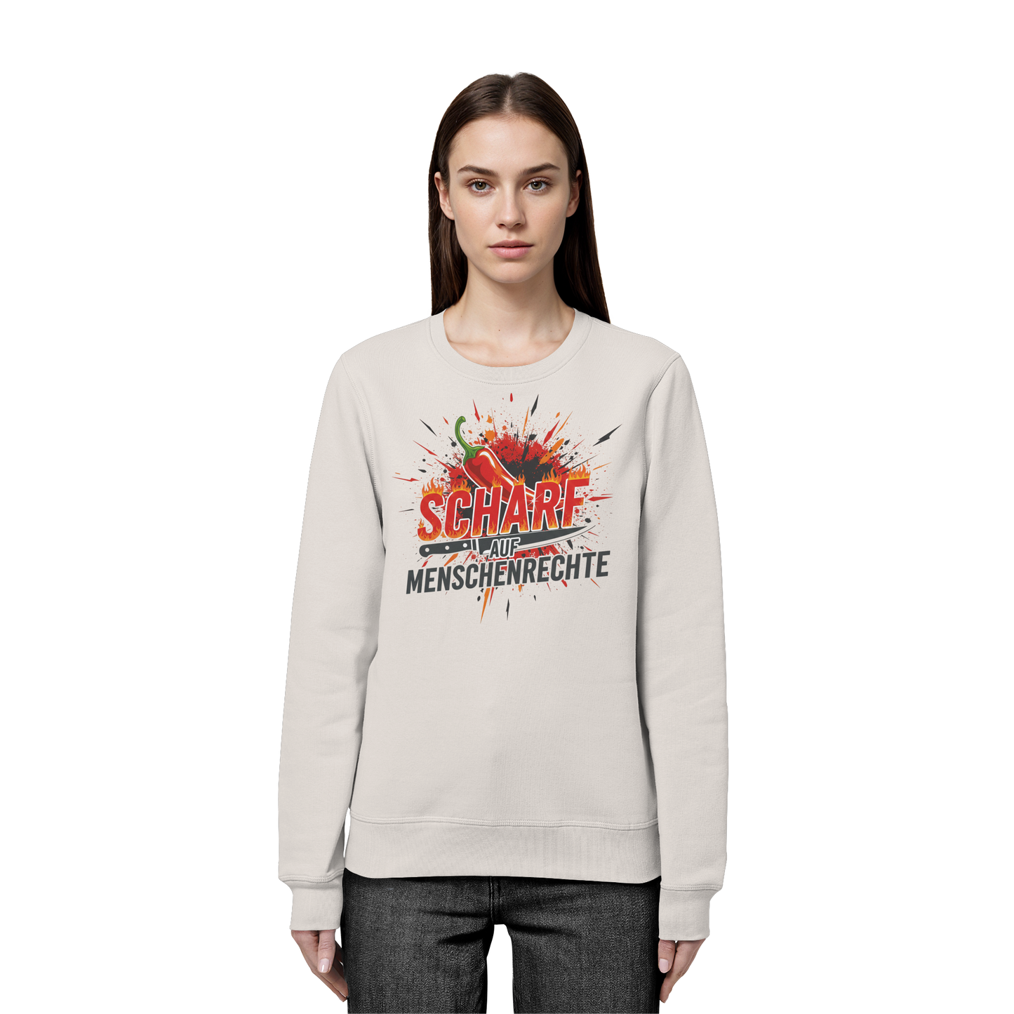Scharf auf Menschenrechte - Demokratie - Organic Basic Unisex Sweatshirt