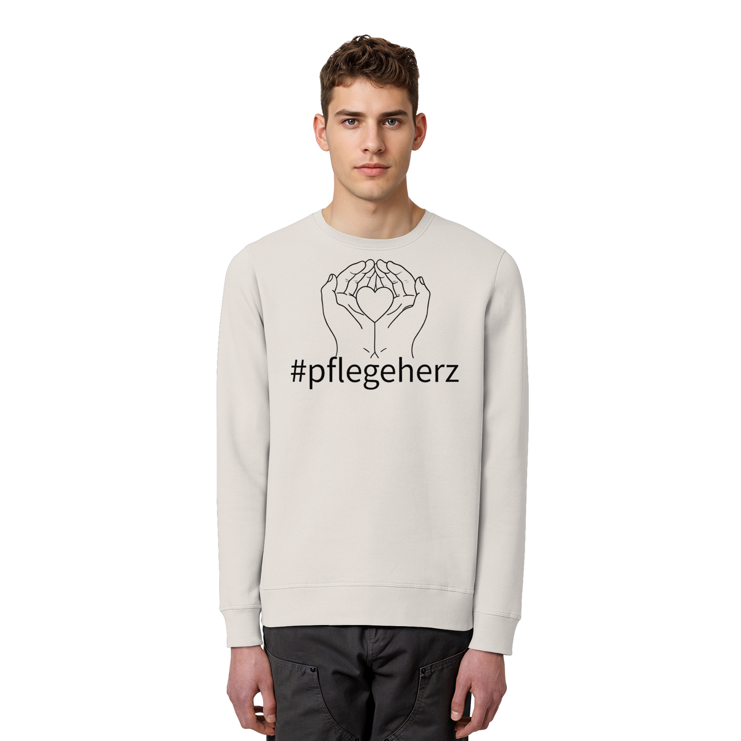 #pflegeherz - Pflegekraft - Organic Basic Unisex Sweatshirt