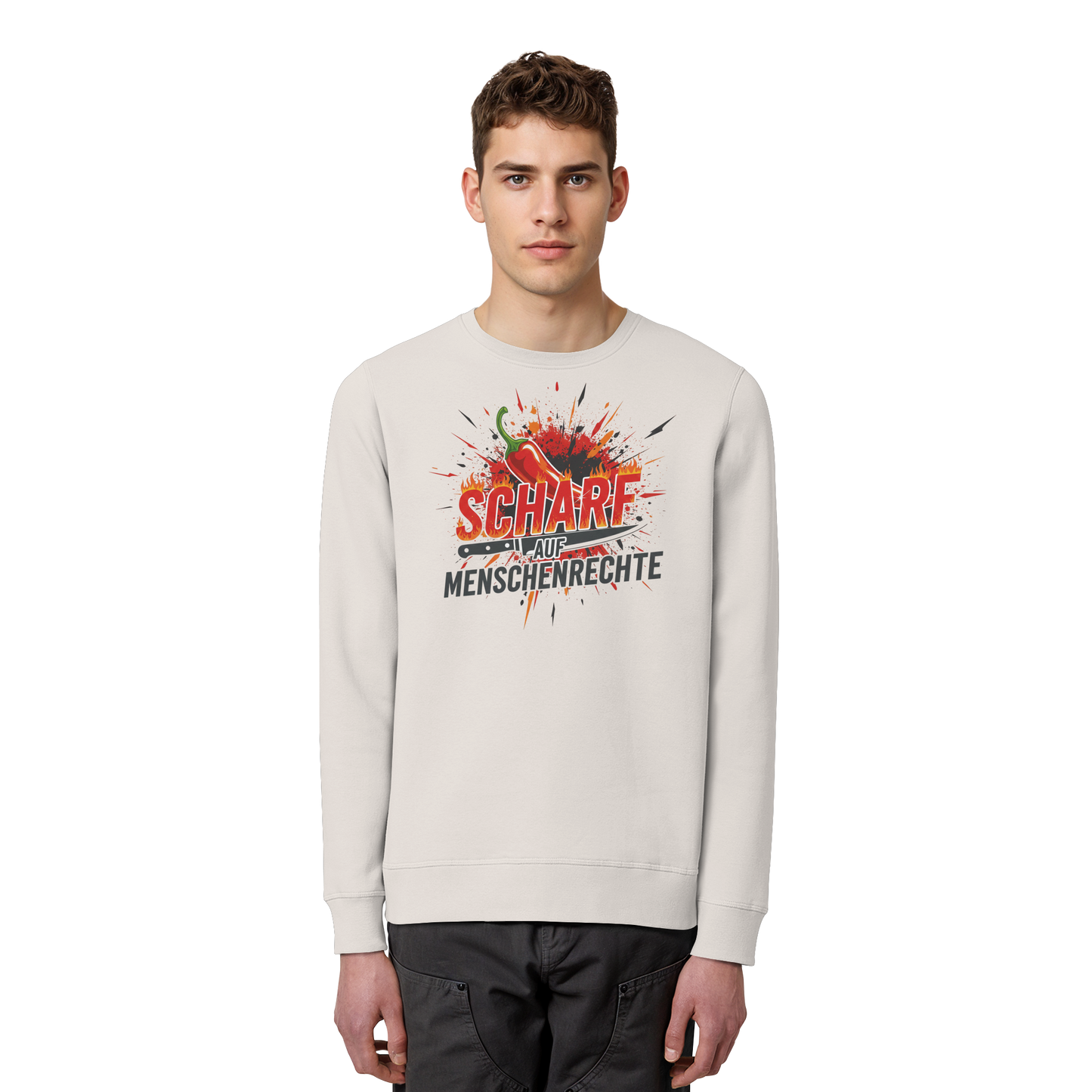 Scharf auf Menschenrechte - Demokratie - Organic Basic Unisex Sweatshirt