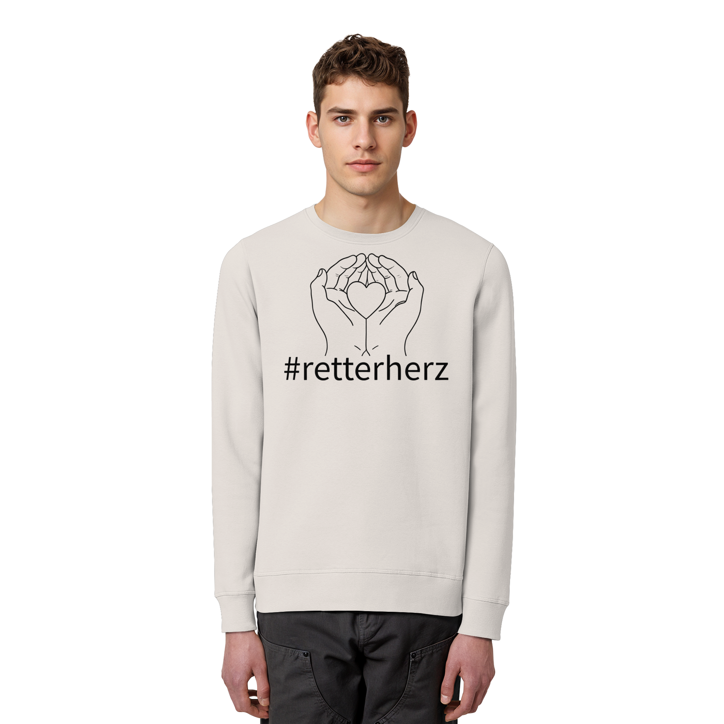 #retterherz - Rettungsdienst - Organic Basic Unisex Sweatshirt