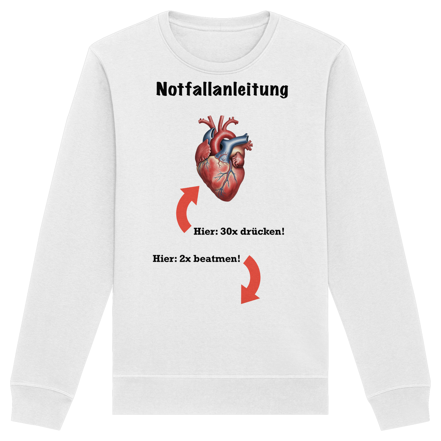 Notfallanleitung Reanimation Männeredition - Medizinhumor - Organic Basic Unisex Sweatshirt