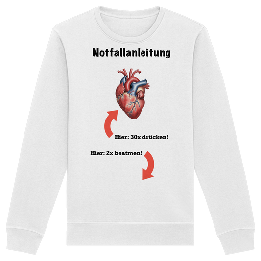 Notfallanleitung Reanimation Männeredition - Medizinhumor - Organic Basic Unisex Sweatshirt