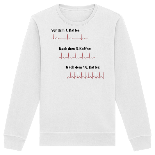 Auswirkungen vom Kaffee aufs EKG - Medizinhumor - Organic Basic Unisex Sweatshirt