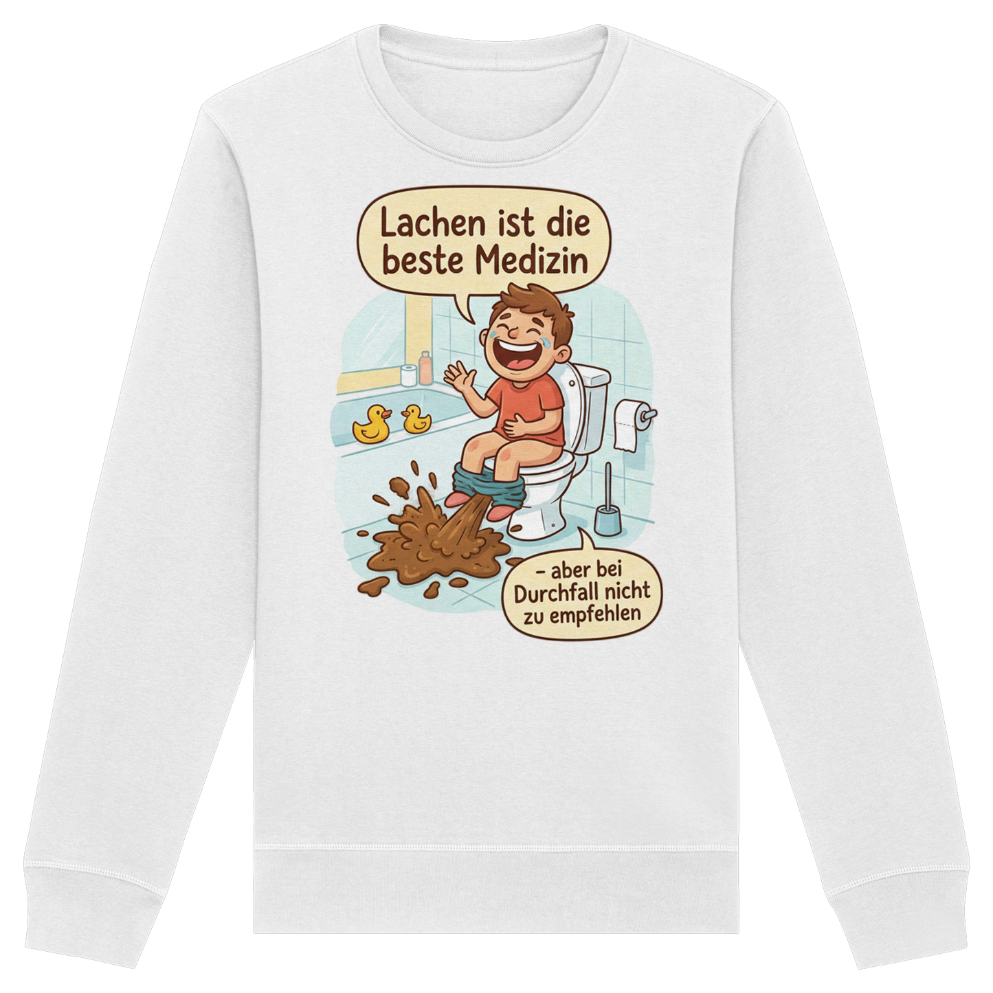 Lachen ist die beste Medizin - Medizinhumor - Organic Basic Unisex Sweatshirt
