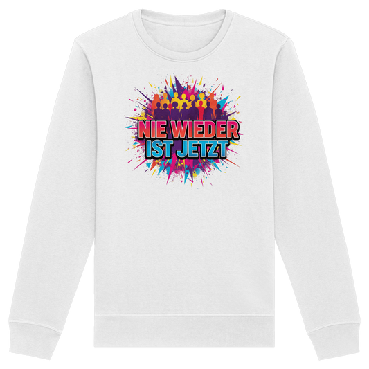 Nie wieder ist jetzt  (bunt) - Demokratie  - Organic Basic Unisex Sweatshirt
