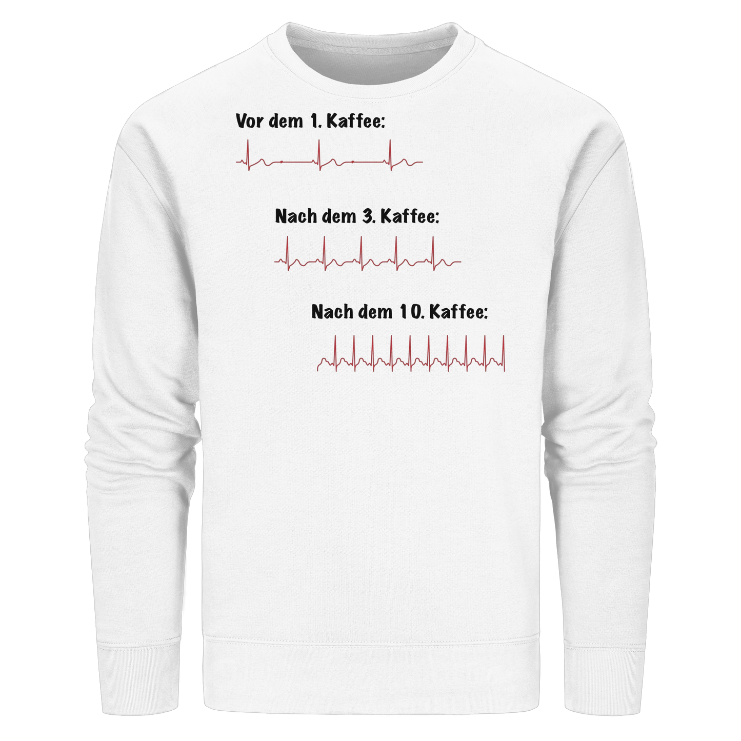 Auswirkungen vom Kaffee aufs EKG - Medizinhumor - Organic Basic Unisex Sweatshirt