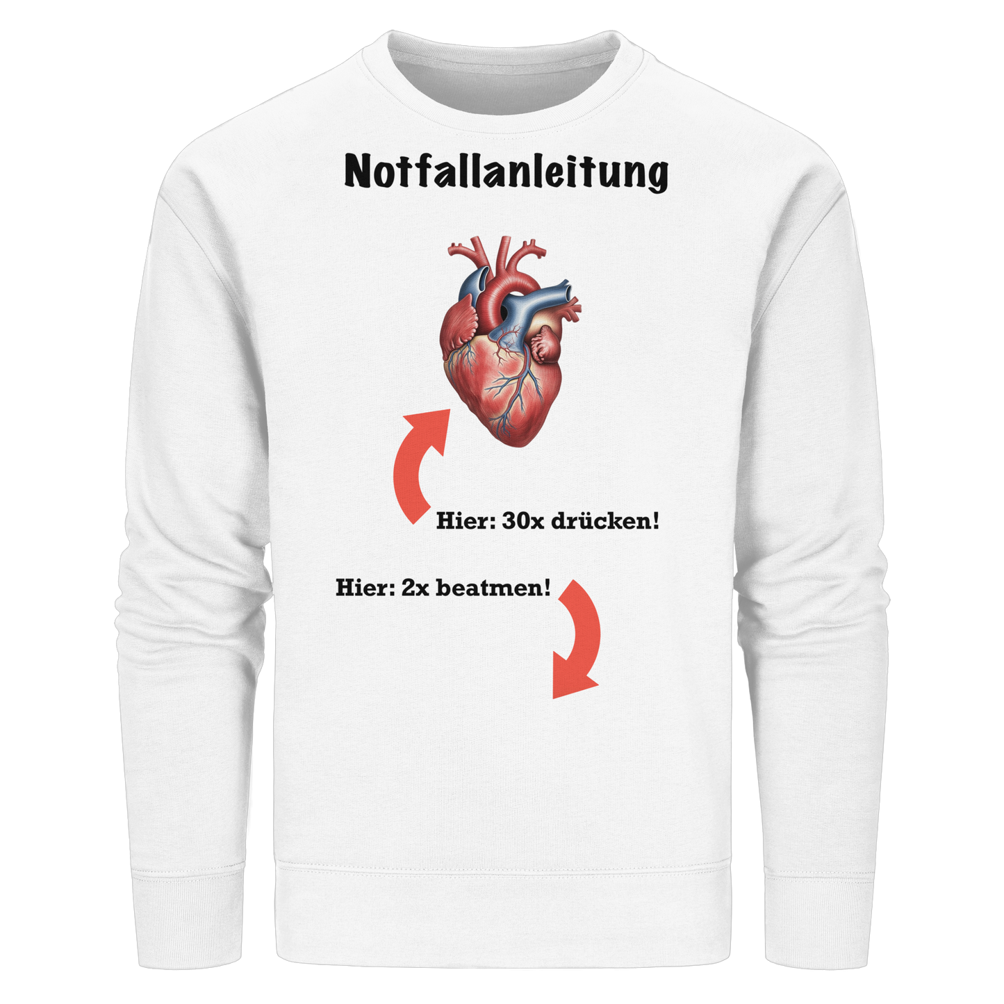 Notfallanleitung Reanimation Männeredition - Medizinhumor - Organic Basic Unisex Sweatshirt
