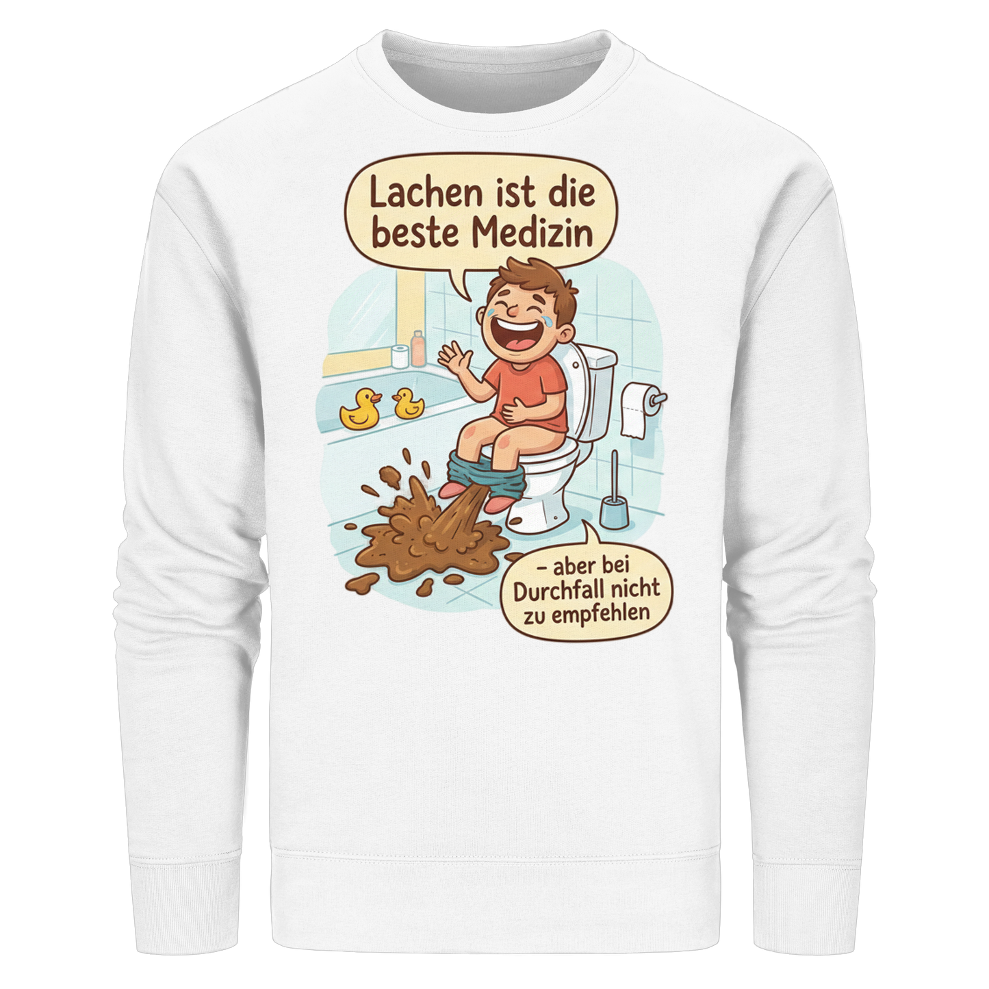 Lachen ist die beste Medizin - Medizinhumor - Organic Basic Unisex Sweatshirt