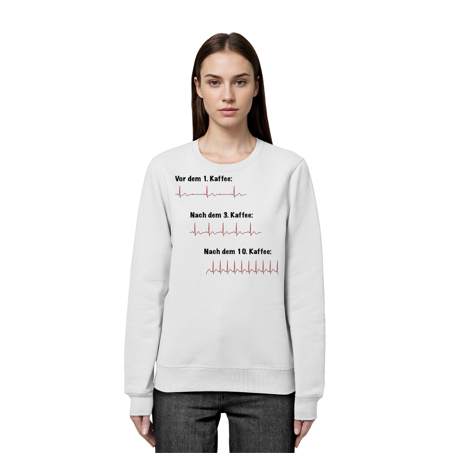Auswirkungen vom Kaffee aufs EKG - Medizinhumor - Organic Basic Unisex Sweatshirt