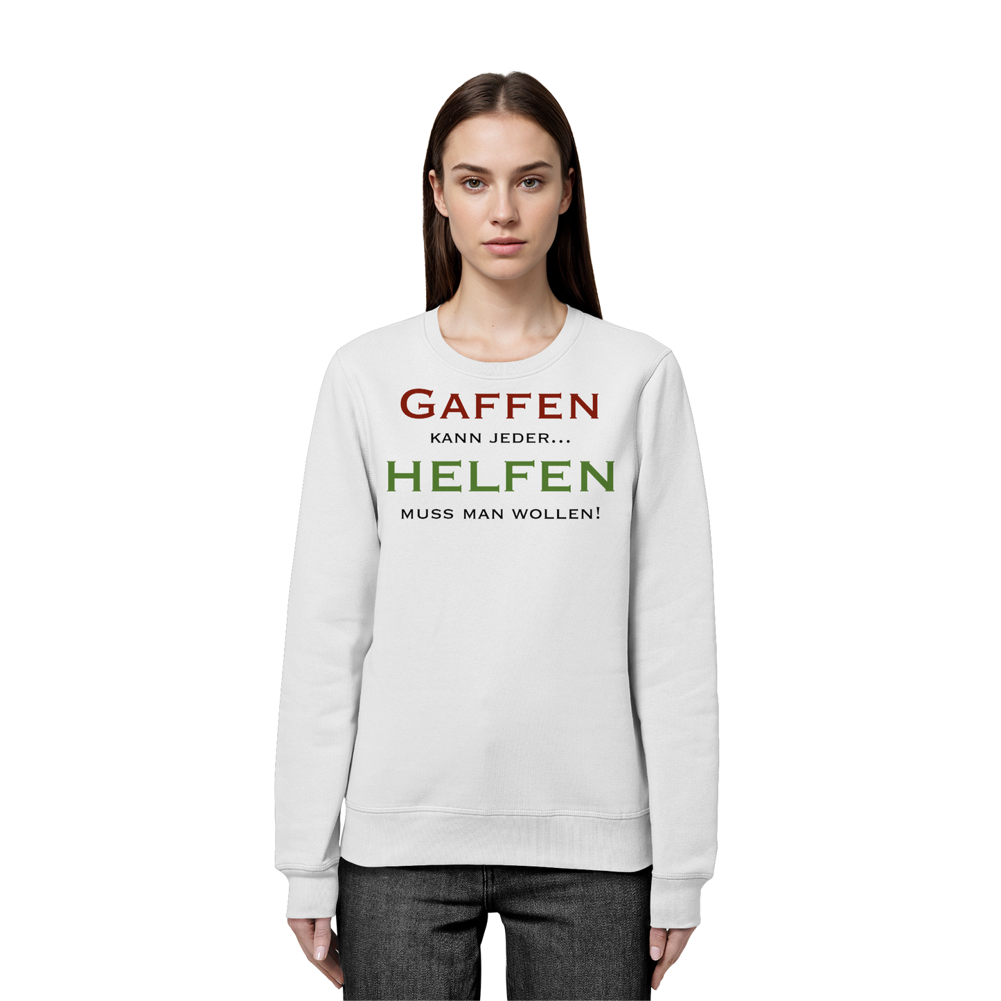 Gaffen kann jeder... HELFEN muss man wollen! - Rettungsdienst - Organic Basic Unisex Sweatshirt