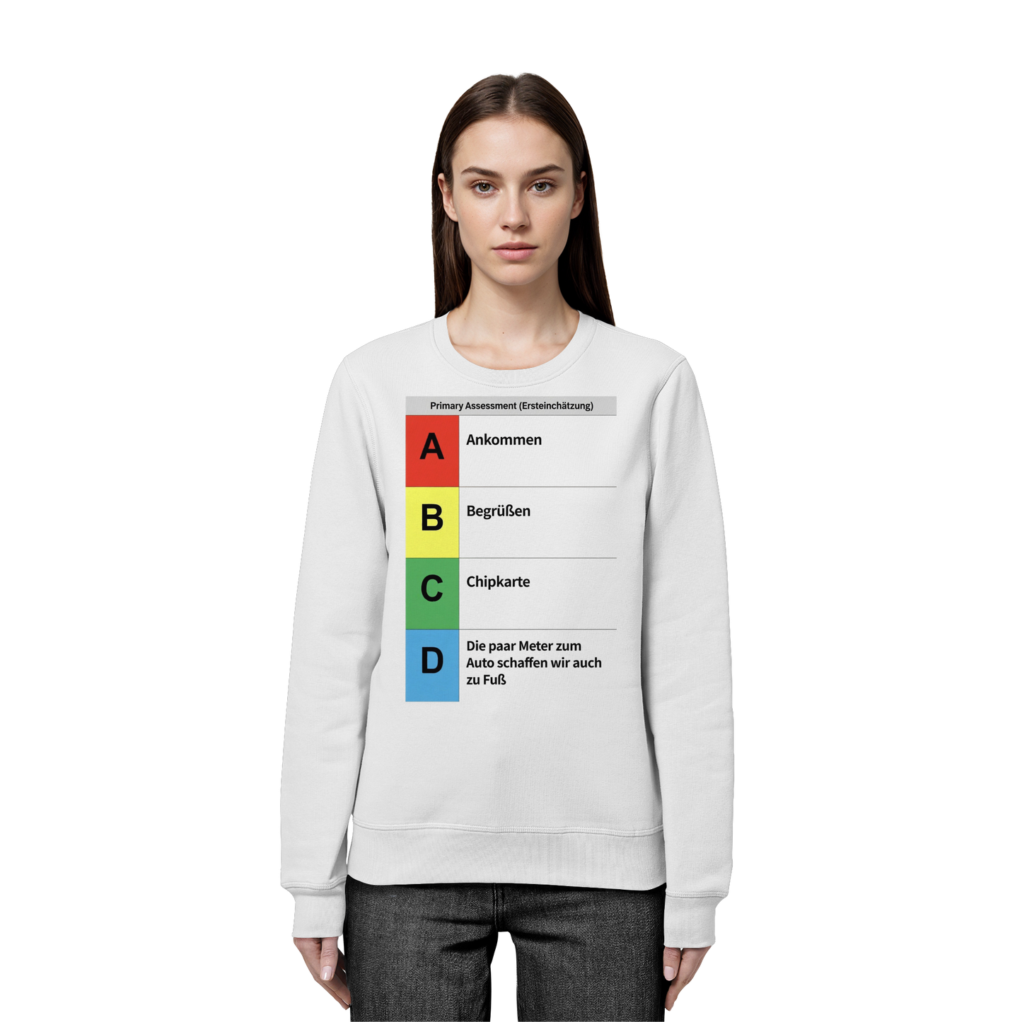 ABCD Schema Rettungsdienst (Realität) - Medizinhumor Kopie - Organic Basic Unisex Sweatshirt