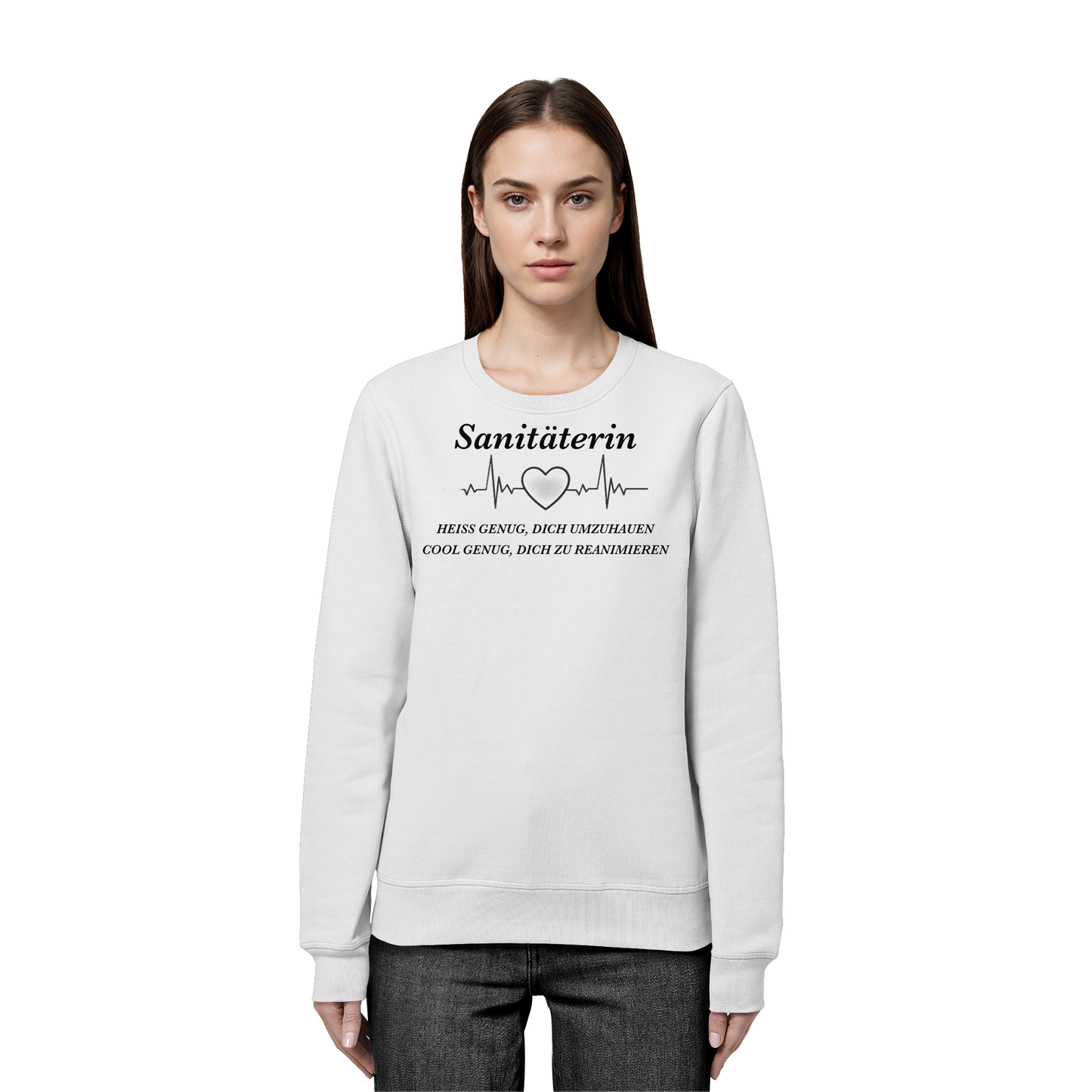 Sanitäterin: Heiß genug, dich umzuhauen, cool genug, dich zu reanimieren - Rettungsdienst - Organic Basic Unisex Sweatshirt