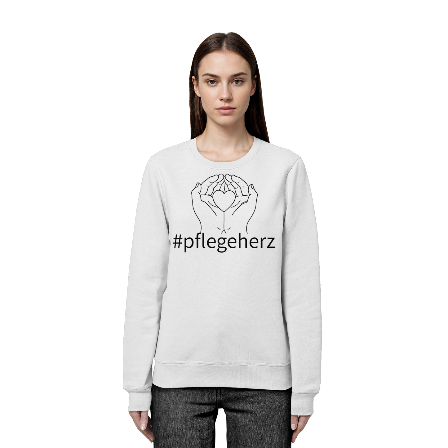 #pflegeherz - Pflegekraft - Organic Basic Unisex Sweatshirt