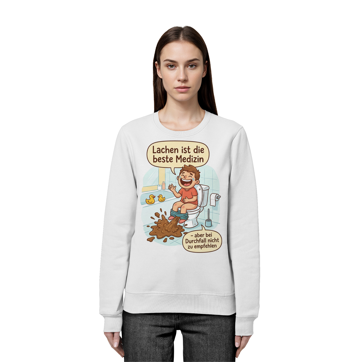 Lachen ist die beste Medizin - Medizinhumor - Organic Basic Unisex Sweatshirt