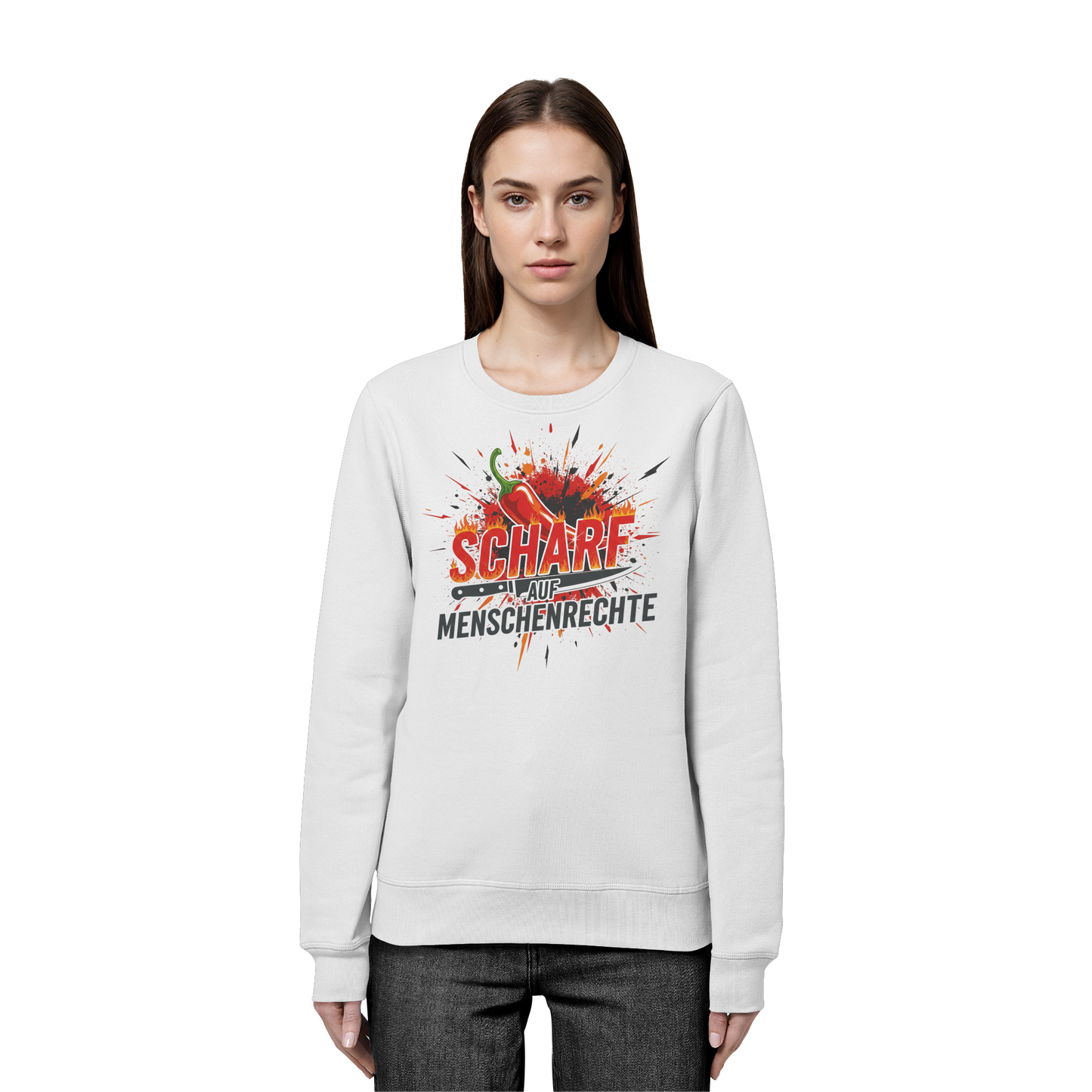 Scharf auf Menschenrechte - Demokratie - Organic Basic Unisex Sweatshirt
