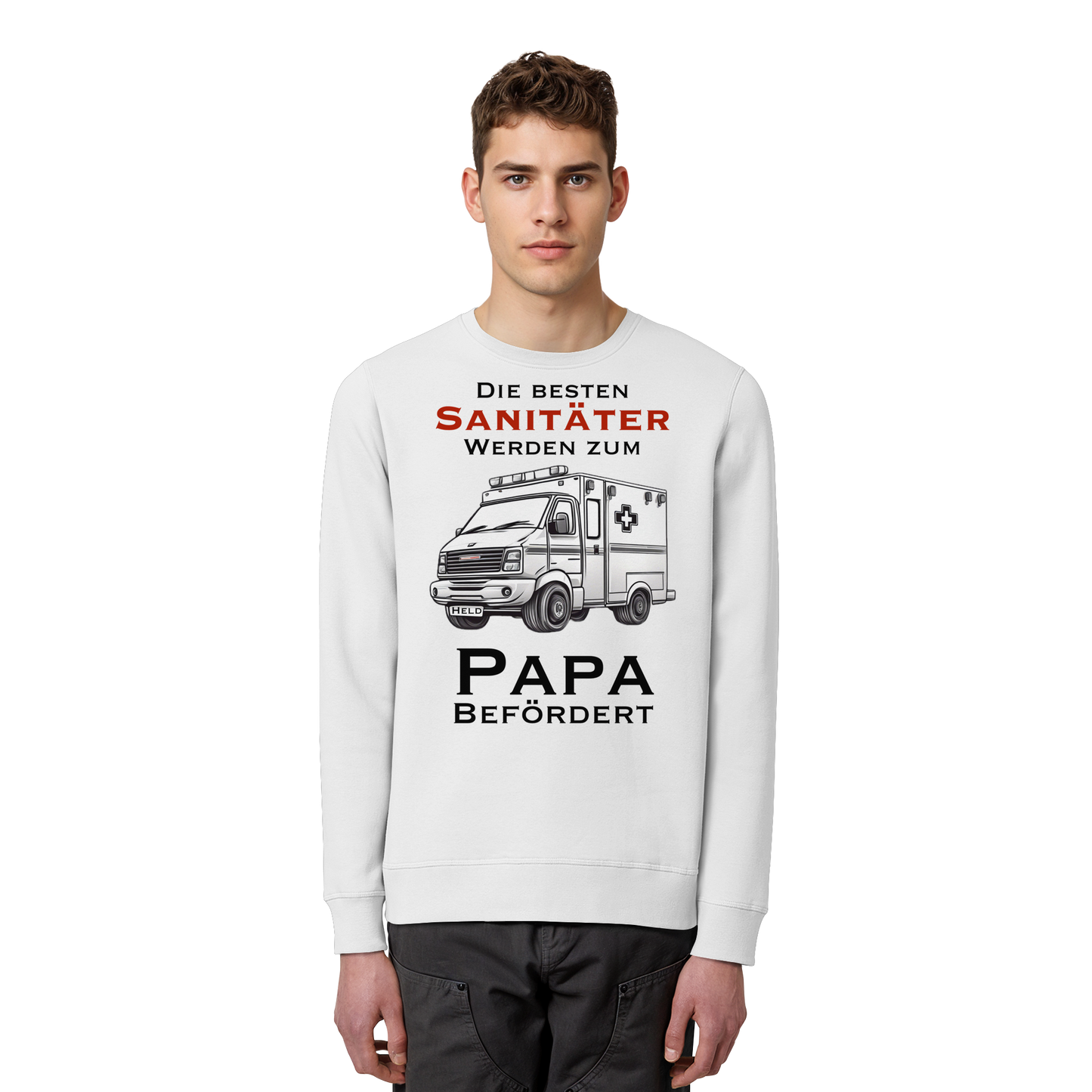 Die besten Sanitäter werden zum PAPA befördert - Rettungsdienst - Organic Basic Unisex Sweatshirt