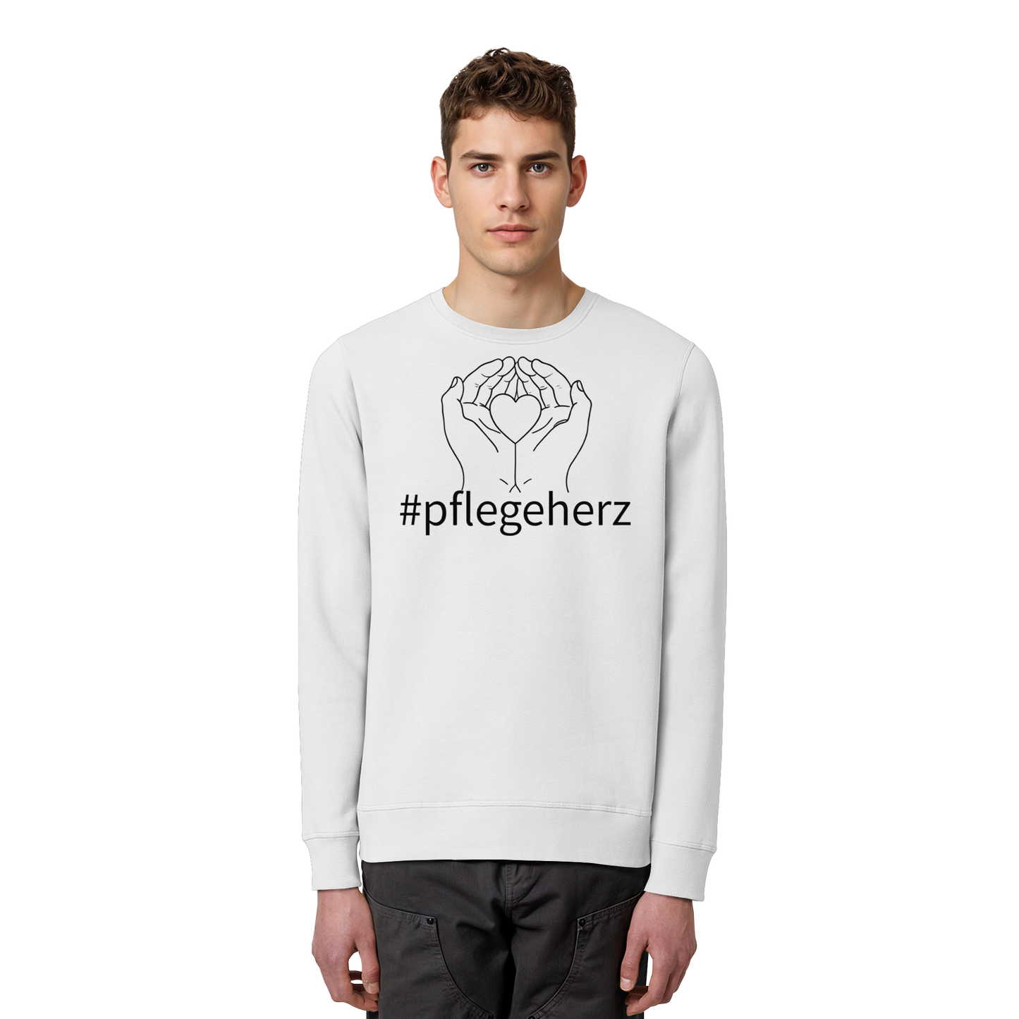 #pflegeherz - Pflegekraft - Organic Basic Unisex Sweatshirt