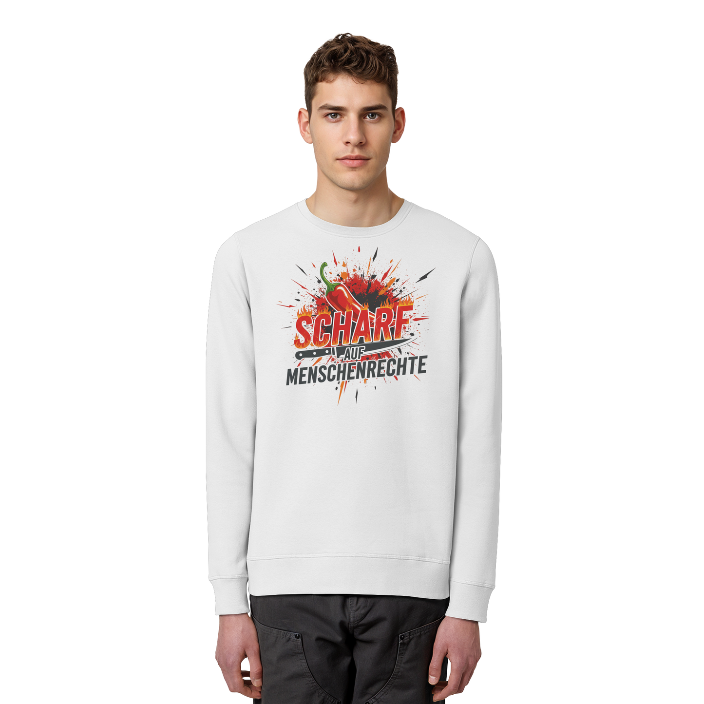 Scharf auf Menschenrechte - Demokratie - Organic Basic Unisex Sweatshirt