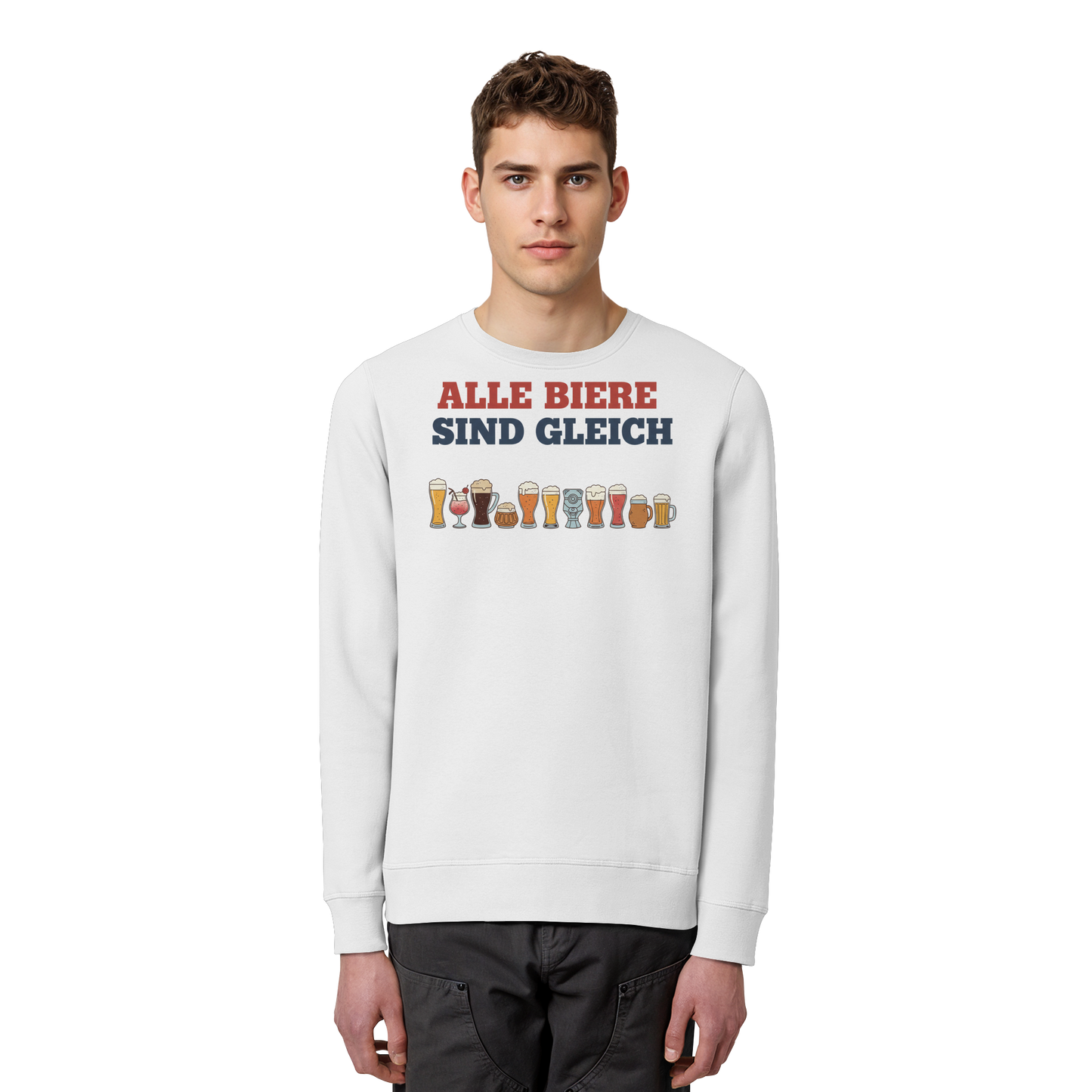Alle Biere sind gleich  - Demokratie - Organic Basic Unisex Sweatshirt